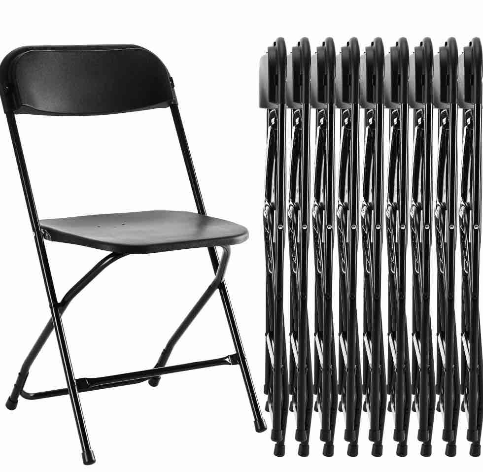 JOINSUN 10-Piece Folding Chair Set with Non-Slip Feet  330 lbs. Weight Capacity  for Home and Office Use  for Indoor and Outdoor Activities  Black