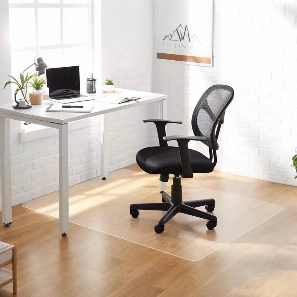 PVC Clear Office Chair Mat for Hardwood Floor,36"x48"Clear Mat for Desk Chair/Table.As Table Pad&Table Cover