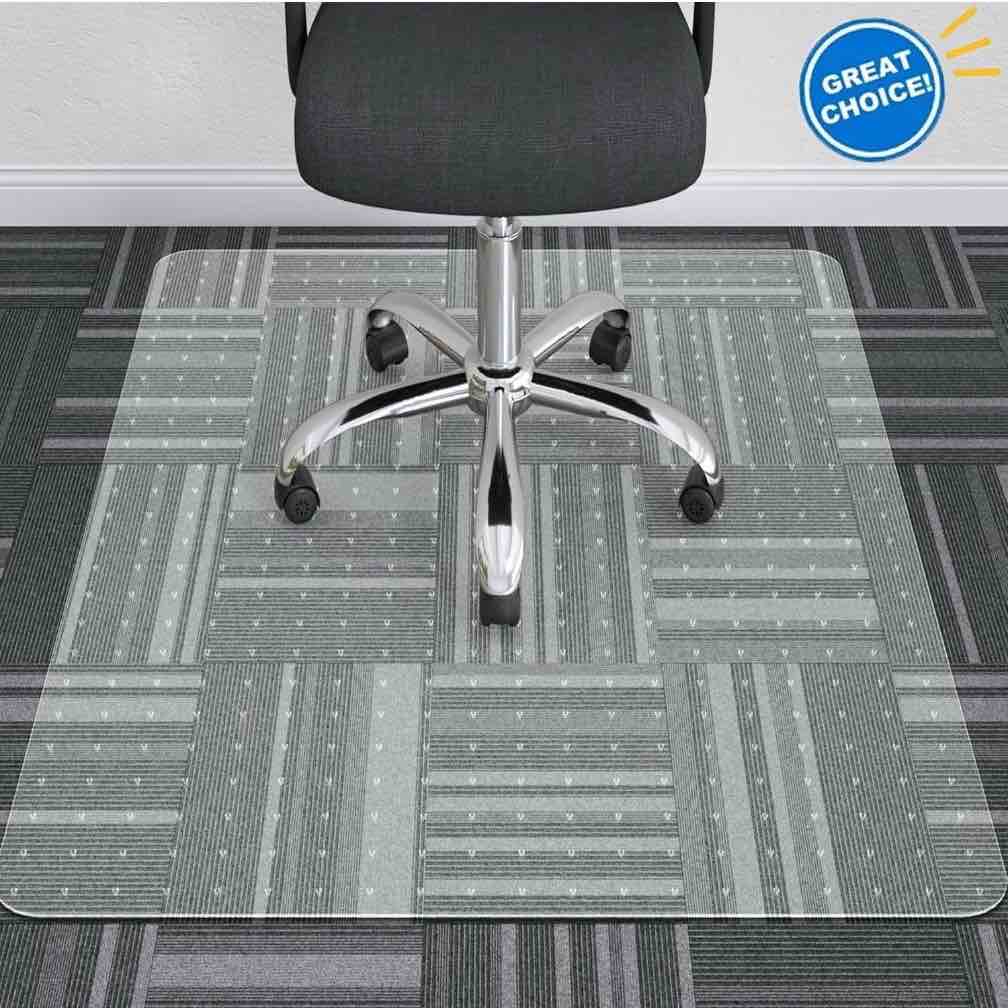 Notivibe Office Chair Mat for Carpet, Computer Desk Chair Mat for Floors, Easy Glide and Protection Floor Protector for Under Desk Chair Mat Plastic Floor Mat for Office Chair, 36"x48"