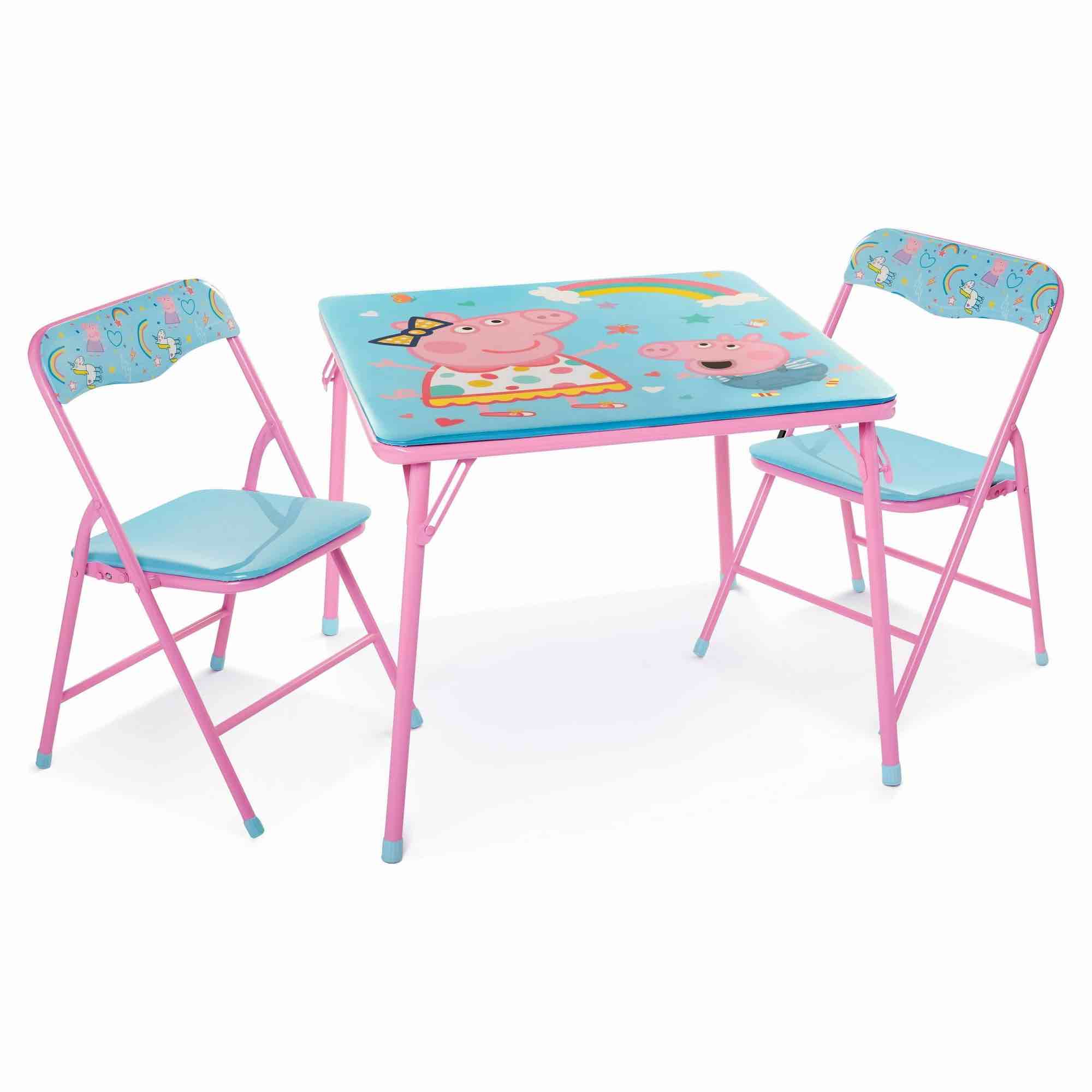 Peppa Pig Child 3-Piece Table and Chairs Set, Pink