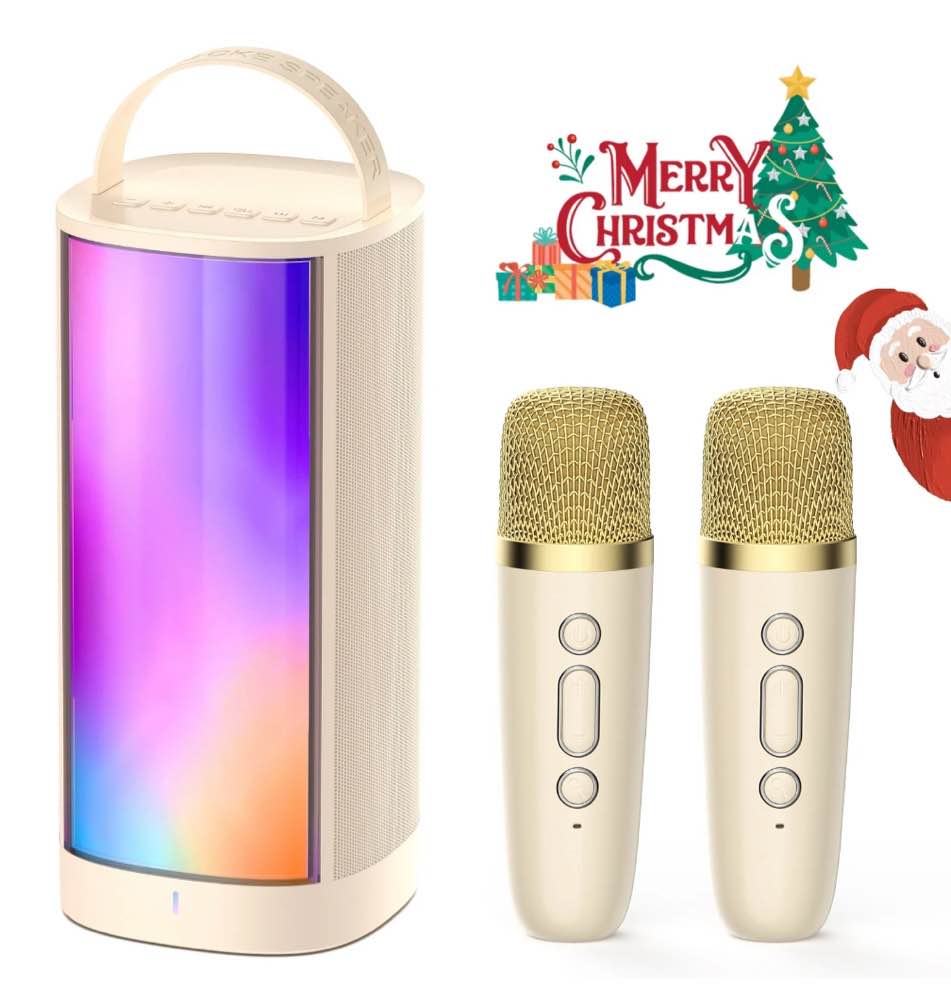 Karaoke Machine for Kids Adults, Portable Karaoke Speaker Bluetooth with Rgb Lights, 2 Mics, Usb, Best