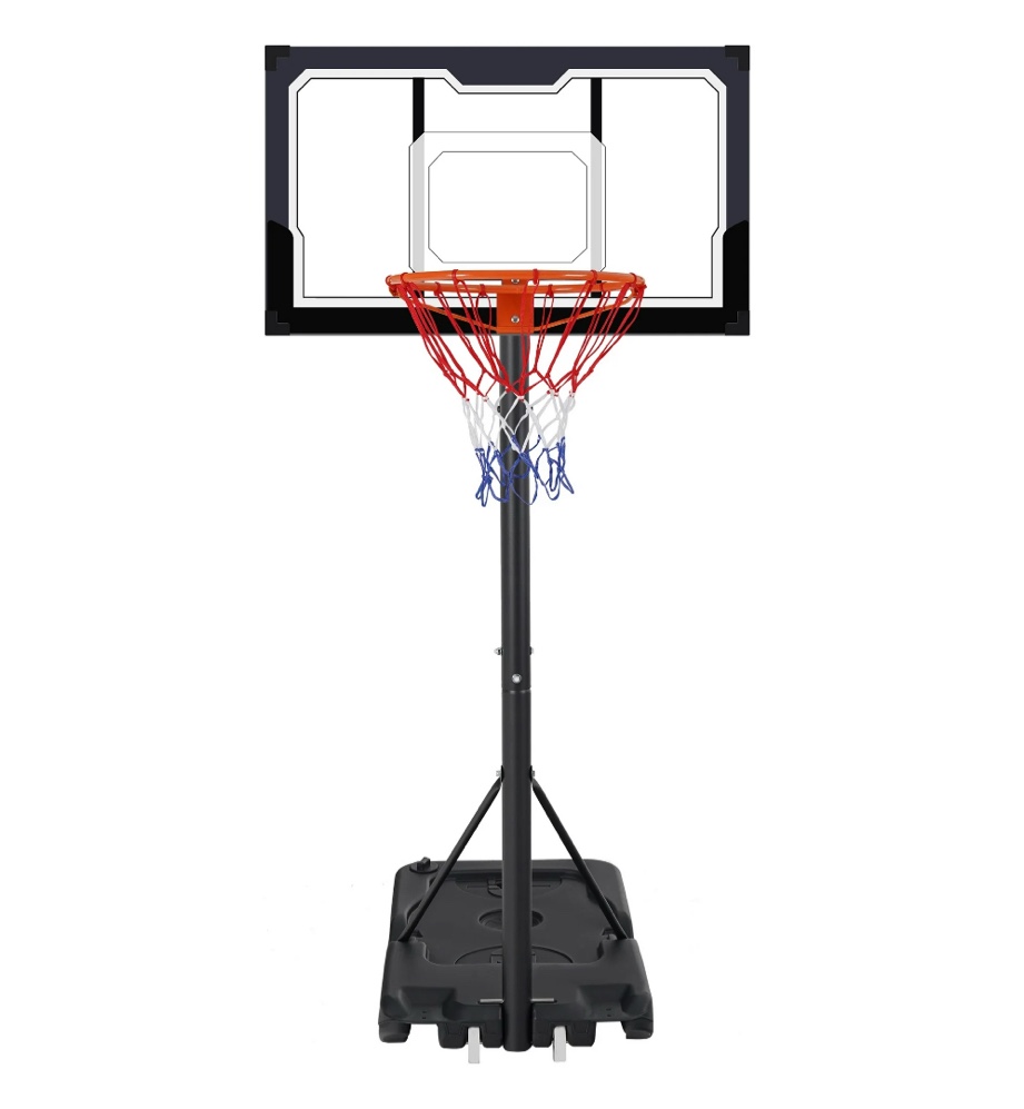 Portable Basketball Hoop Outdoor, SEGMART 3.3Ft-10Ft Height Adjustable Swimming Pool Basketball Hoop Goal System with PE Backboard for Kids Youth Adults Play in Backyard/Courts/Indoor