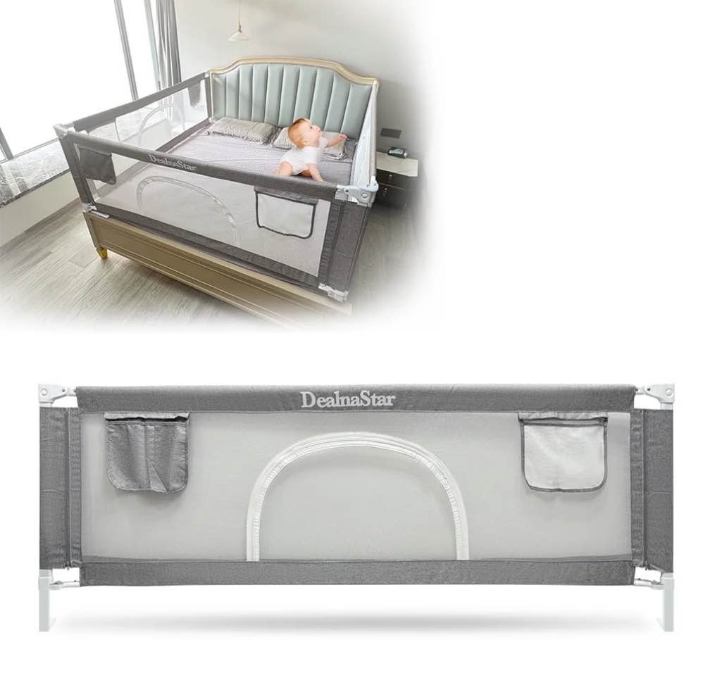 Bed Rail for Toddlers,80" Baby Bed Rail Guard,Upgrade Adjustable Kids Bed Rail,Universal Safety Baby Bed Side Rail Guard for Twin,Full,Queen,King,Cal King Size.