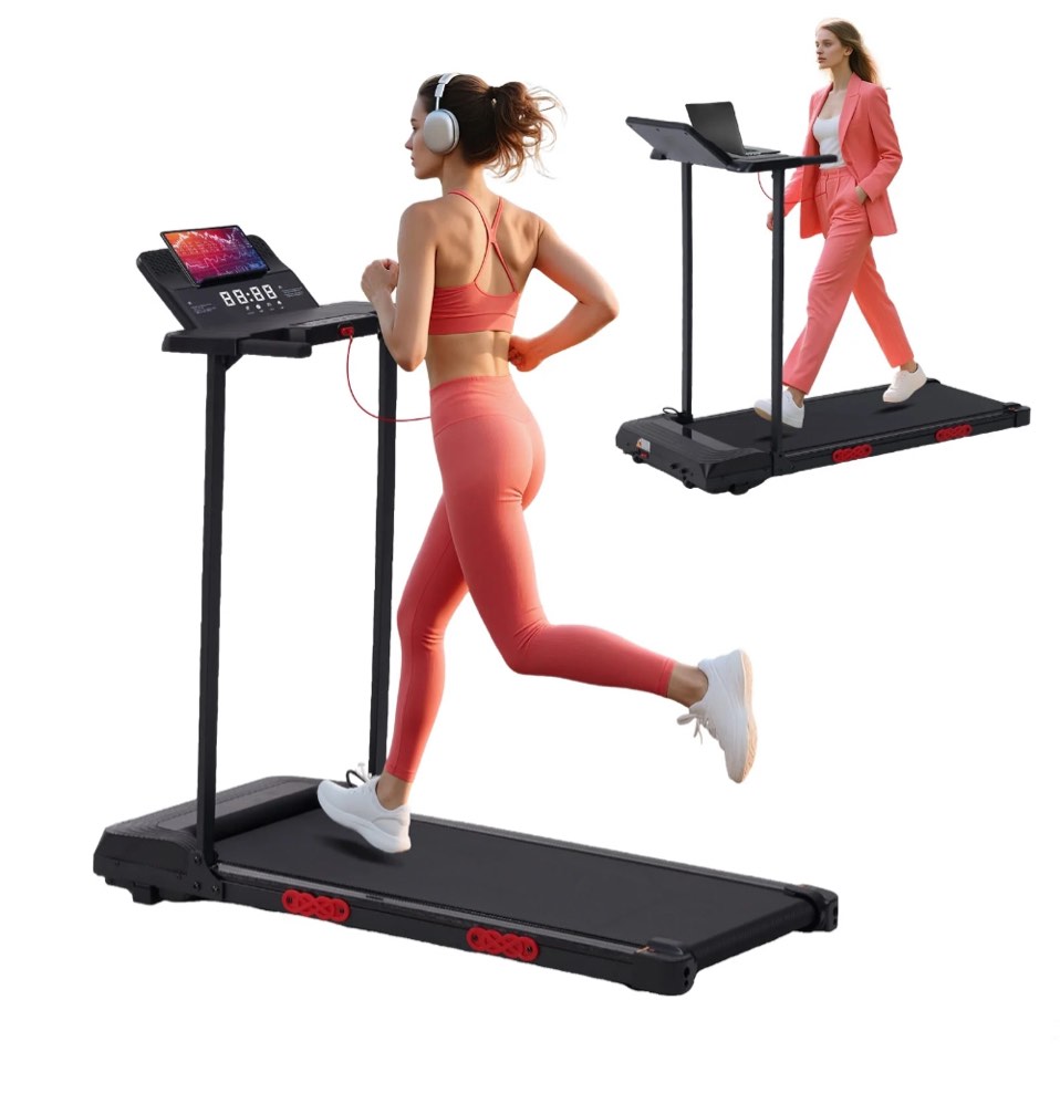 Walking Pad Treadmills for Home Workouts,3.5HP Compact Running Treadmills with Handles, Portable Electric Walking Treadmill with LED Display,0.6-10mph,400lbs