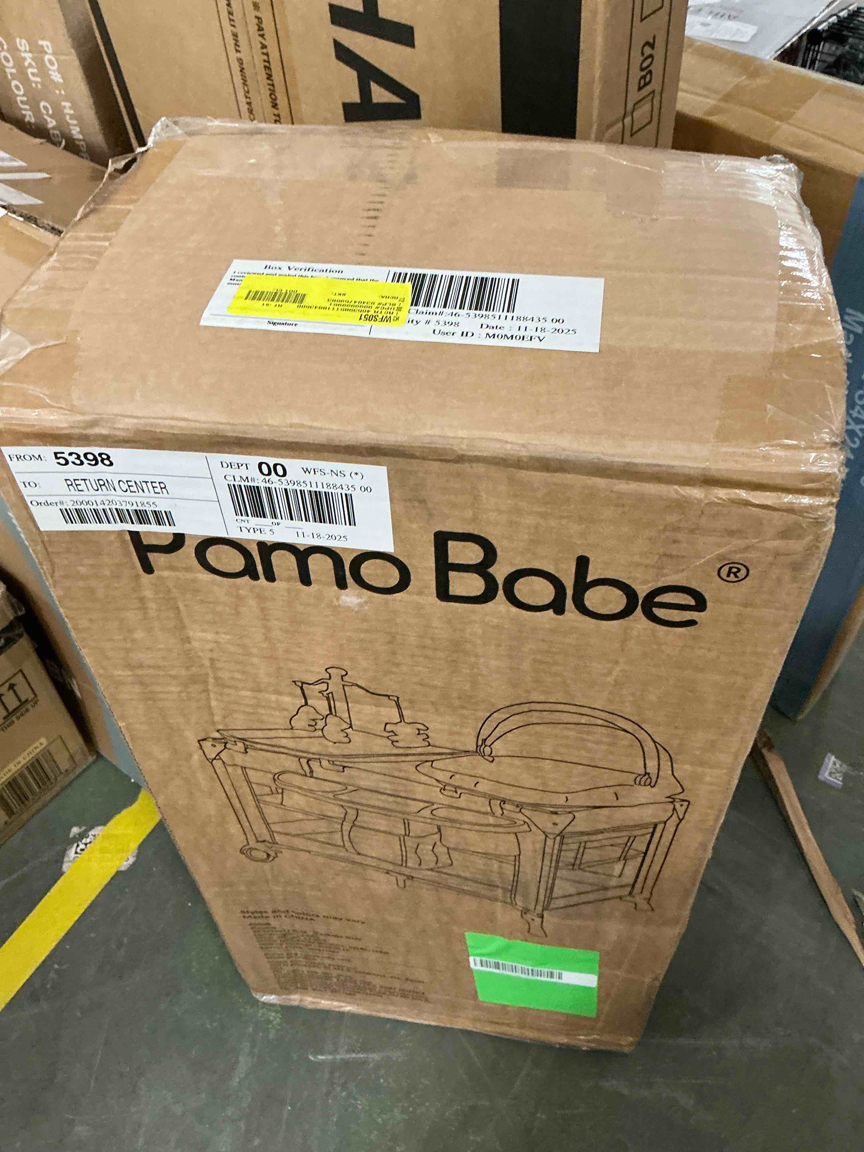 Condition photo showing New/Like New for Pamo Babe 4-in-1 Baby Playard with Bassinet & Changing Table for Newborn