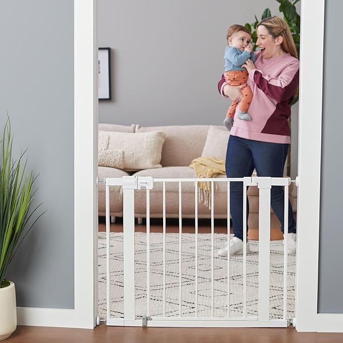 Safety 1st Easy Install Walk Thru Baby Gate for Doorway With Door, Dog Gates, Fits 29.5"-32", Easy Install Tall, White Visit the Safety 1st Store