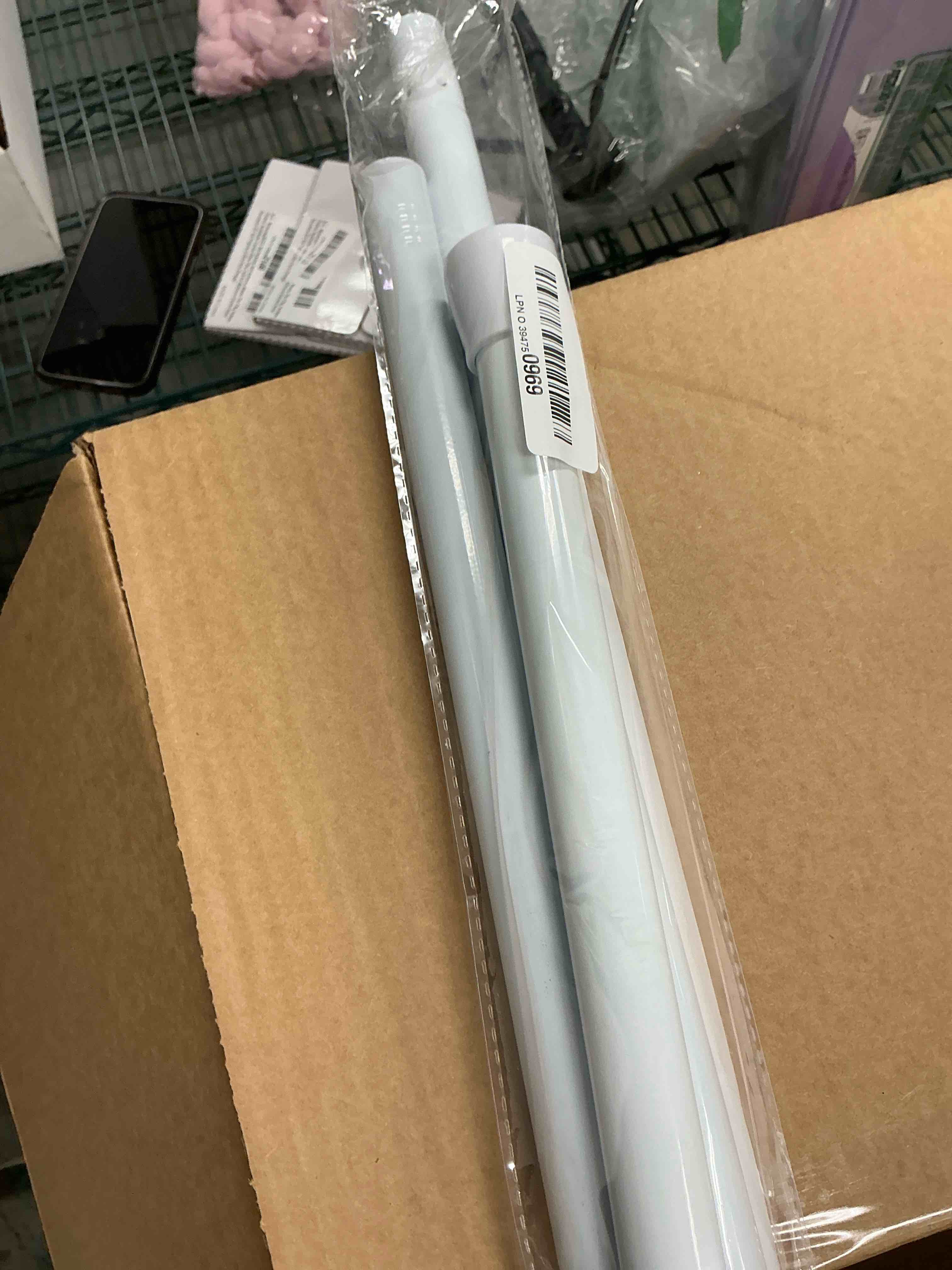 Condition photo showing Good Condition for Tension Curtain Rod 28 to 48 Inch, White Tension Rod No-Slip Spring Loaded Curtain Rods Adjustable Curtain Rod No Drill Spring Tension Curtain Rod Suspension Rod Spring Curtains Rods