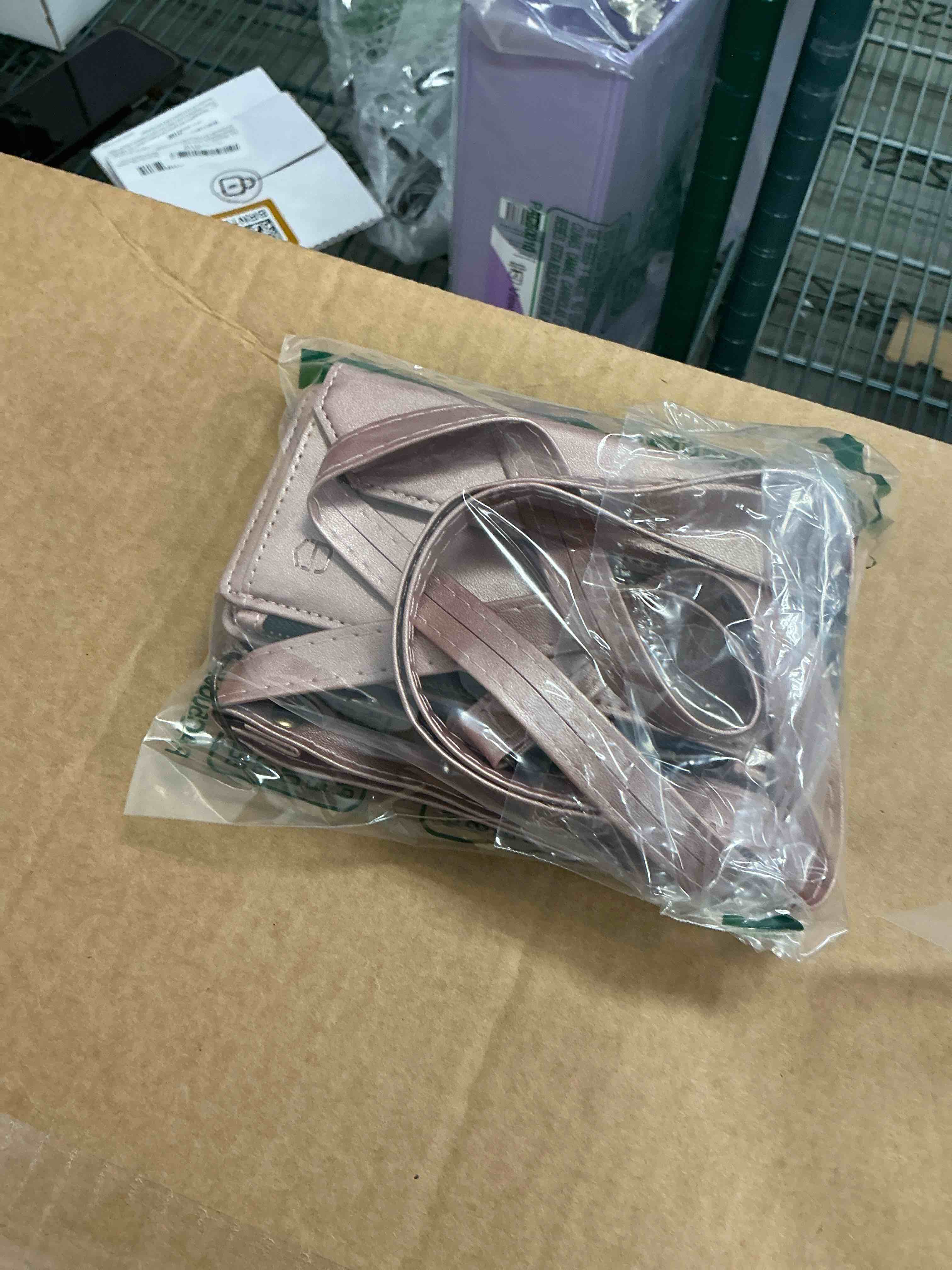 Condition photo showing Good Condition for HOGGU Compatible with iPhone 15 Case with Card Holder [RFID Blocking], Zipper Purse, Crossbody Strap, Magnetic Closure Flip Leather Square Corners Protective Cover Case for iPhone 15, Rose Gold