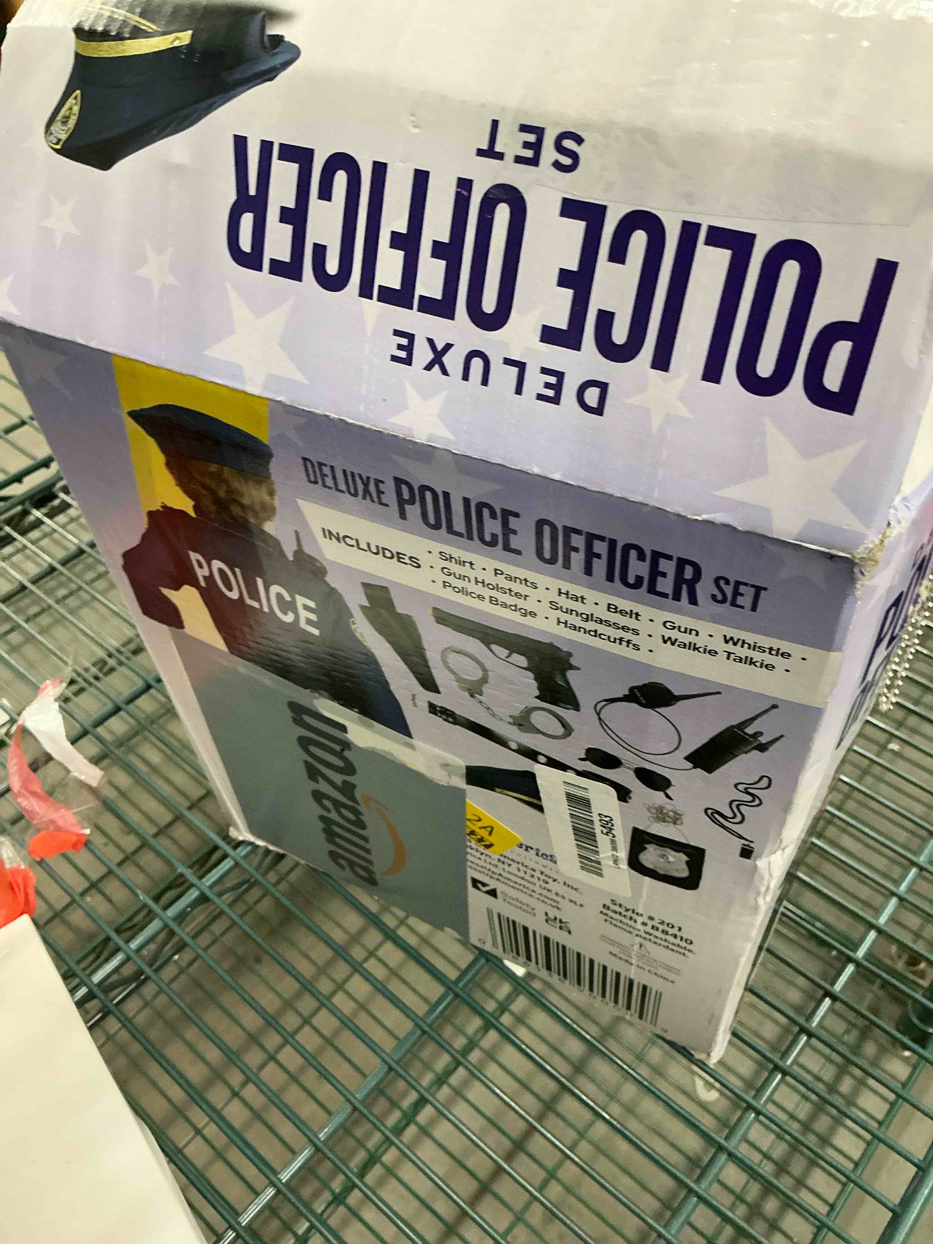 Condition photo showing Good Condition for Dress Up America Police Costume for Kids – Realistic Cop Uniform with Shirt, Pants, Hat & Accessories - Halloween Costume