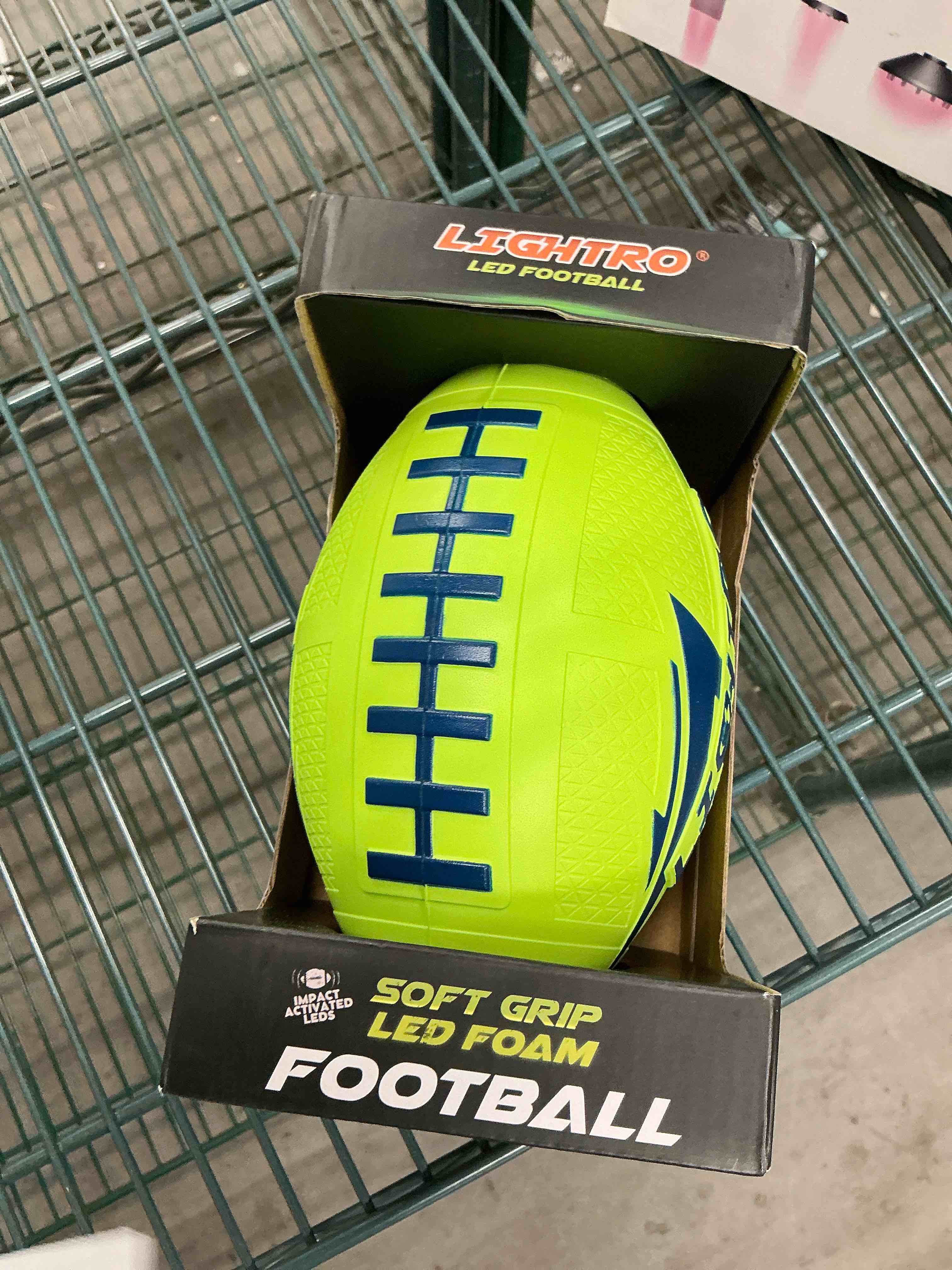 Condition photo showing New/Like New for LIGHTRO - Soft Foam Glow in The Dark Football - 8" Youth Size - Super Bright LEDs - Batteries Included - LED Football - for Kids 6 7 8 9 10 11 12 - Light Up Gift for Birthdays - Kids & Boys
