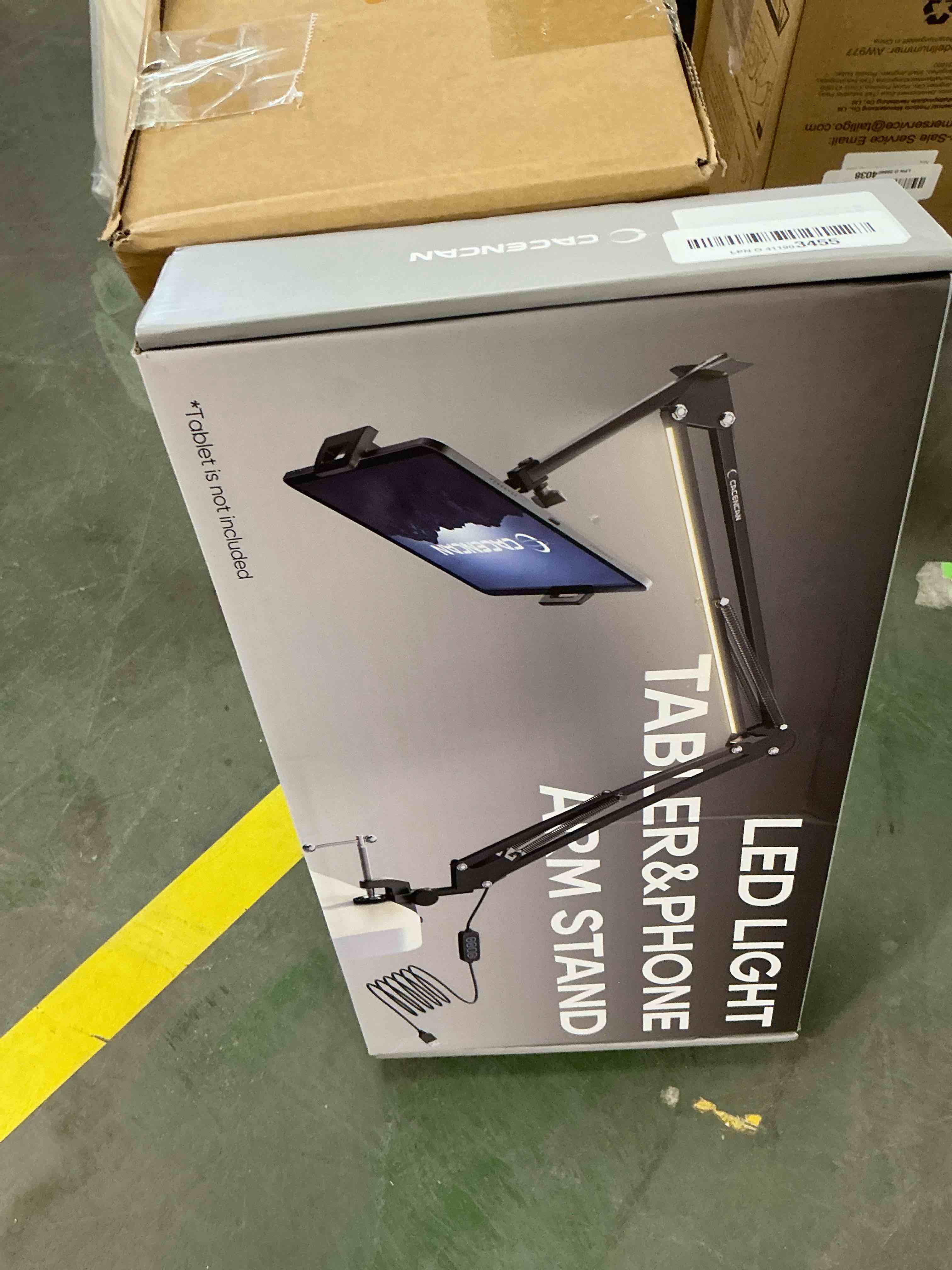 Condition photo showing New/Like New for Universal Tablet Stand, Adjustable with Light, Compatible with iPad/iPhone/iPad Pro/N-Switch, or Other 4.513.5 Inches Devices (Black)