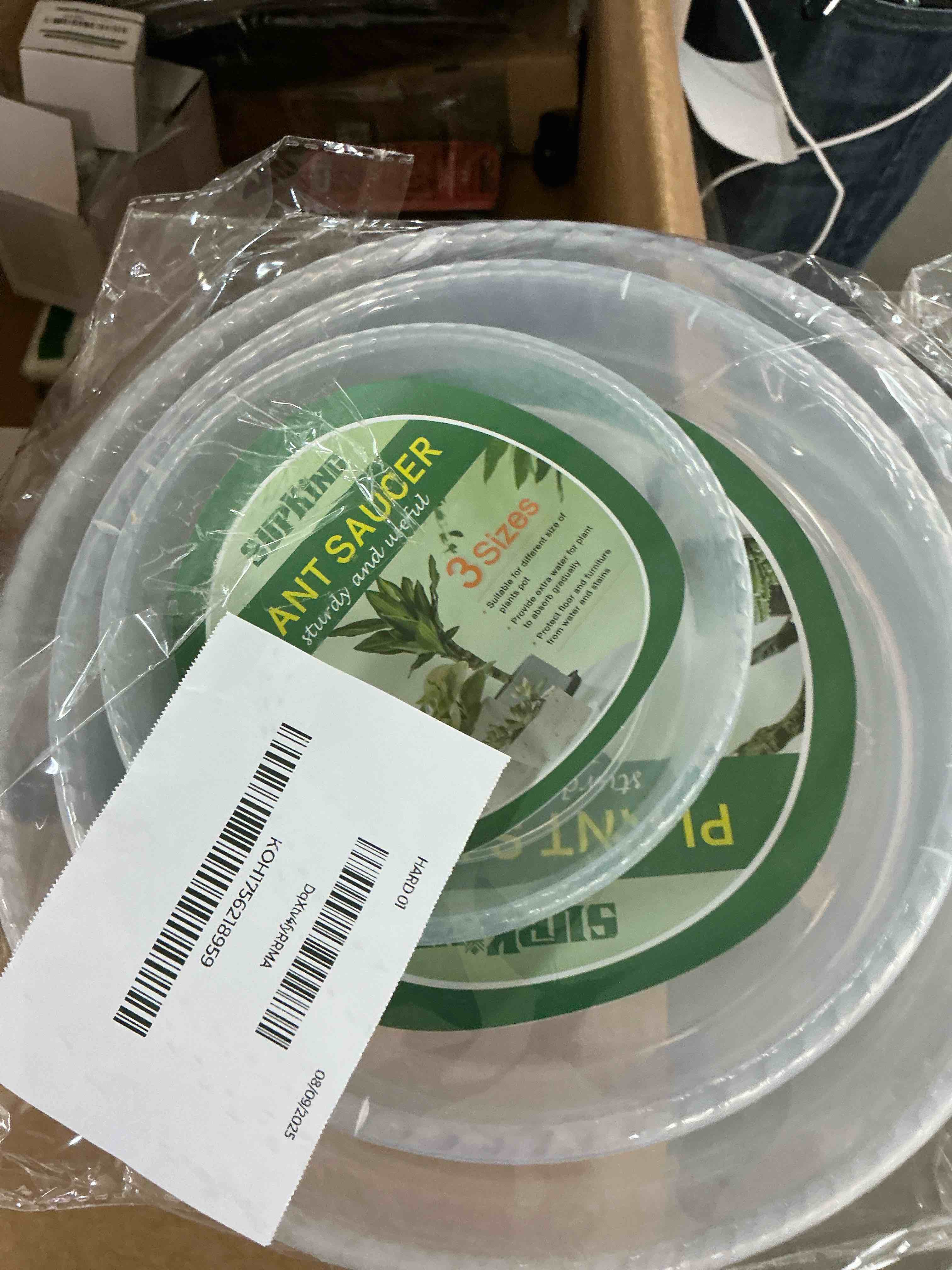 Condition photo showing New/Like New for SupKing 6 Pack Plant Saucers (6inch /8inch /10inch),Heavy Sturdy Plant Trays Pot Tray for Indoor Clear Plastic Flower Pot Saucers Thicker Plant Water Drip Trays for pots(6" 8" 10") 6in/8in/10in Clear