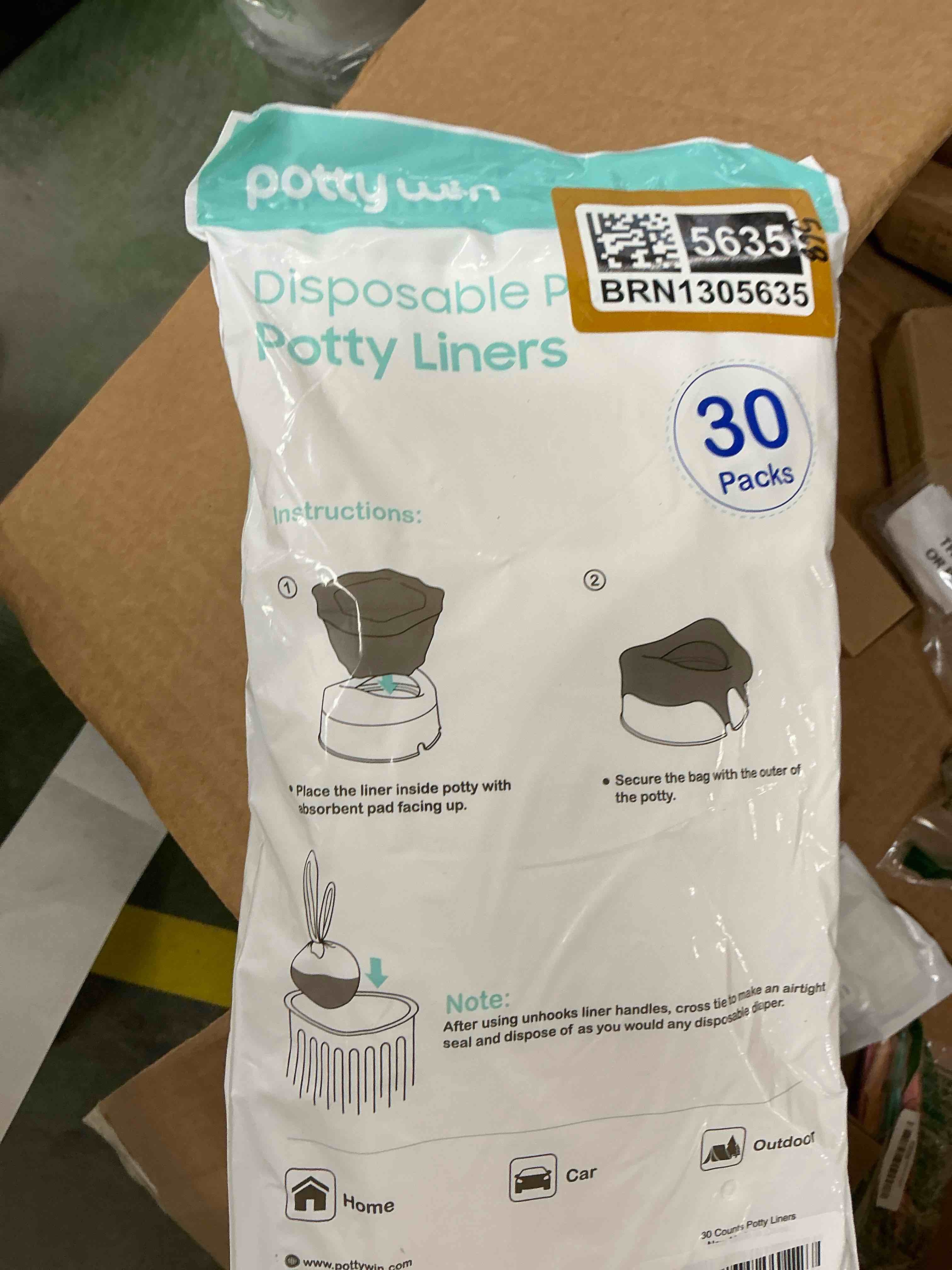 Condition photo showing New/Like New for 30 Counts] Disposable Potty Liners Compatible with OXO Tot 2-in-1 Go Potty, Potty Refill Bags for Toddler Travel, Universal Potty Bags Fit Most Potty Chairs and Travel Potty