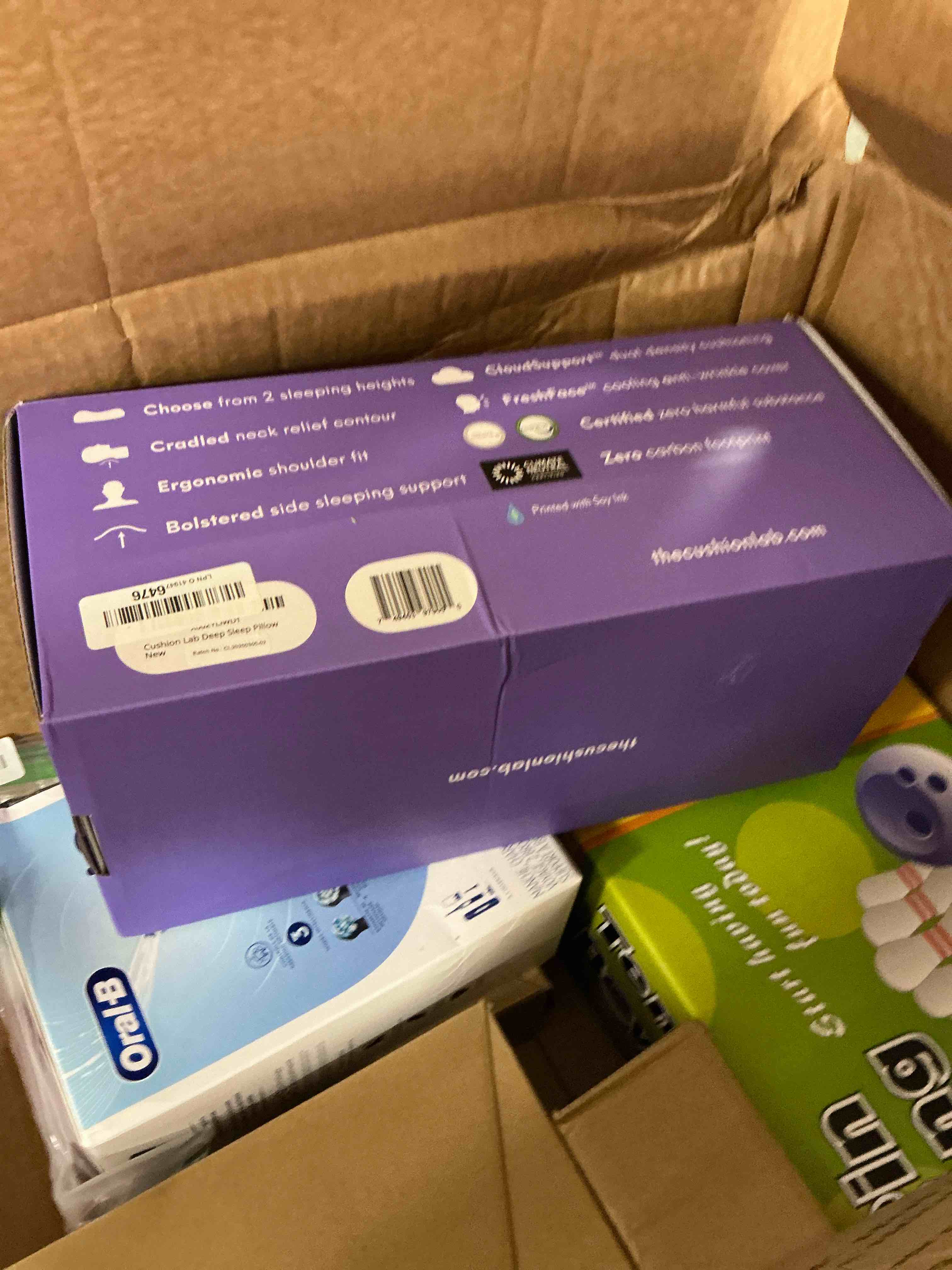 Condition photo showing Good Condition for C CUSHION LAB Deep Sleep Pillow, Patented Ergonomic Contour Design for Side & Back Sleepers, Orthopedic Cervical Shape Gently Cradles Head & Provides Neck Support & Shoulder Pain Relief - Calm Grey