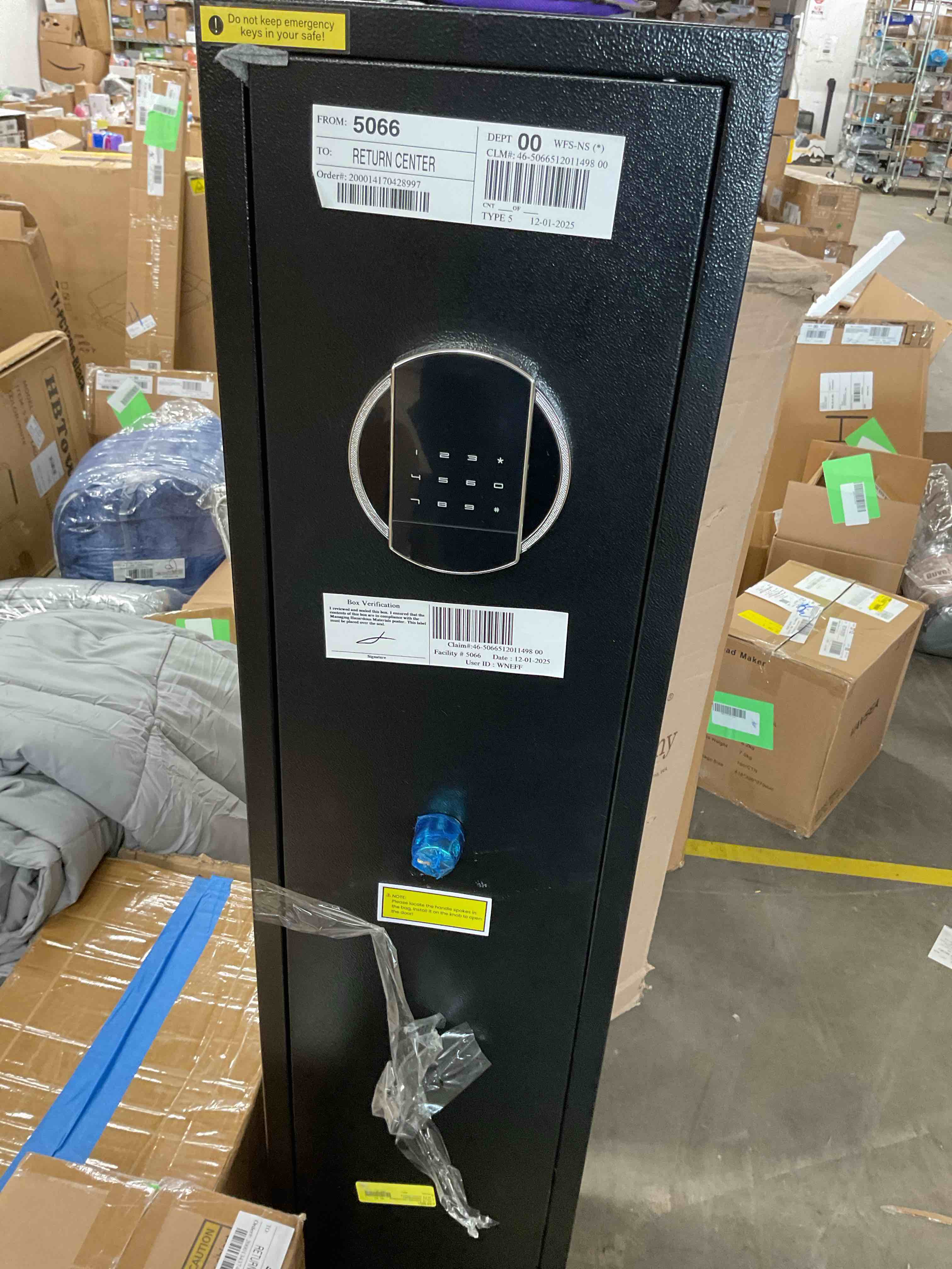 Condition photo showing Good Condition for Omethey 5-7 Biometric Fingerprint with LCD Keypad, LED Light, 3 Adjustable Racks Gun Safes