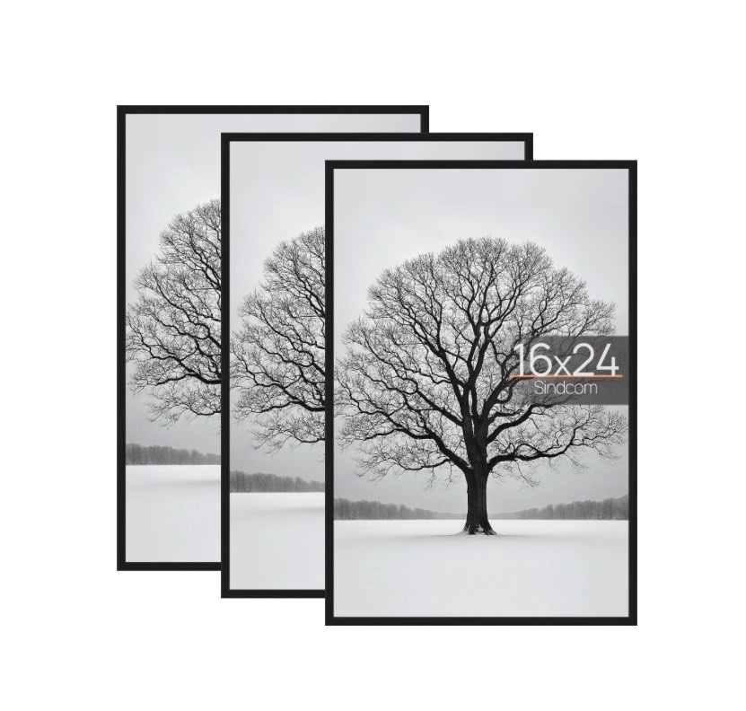 Sindcom 16x24 Picture Frames , Gallery Wall Poster Frames Set of 3 , Black