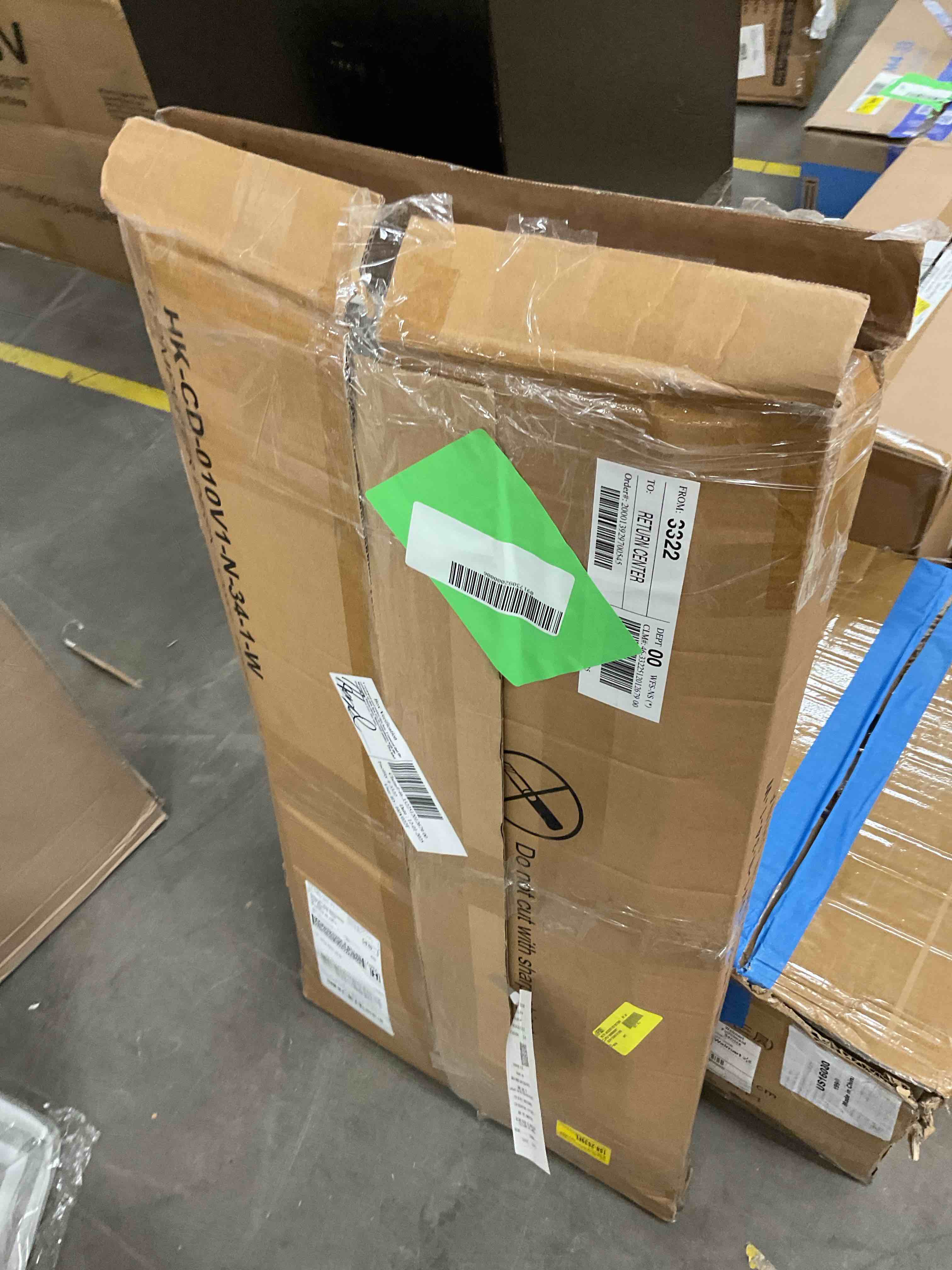 Condition photo showing Good Condition for Satifur White Writing Desk with Drawers & Hooks, 34" Computer Desk with 2 Fabric Drawers