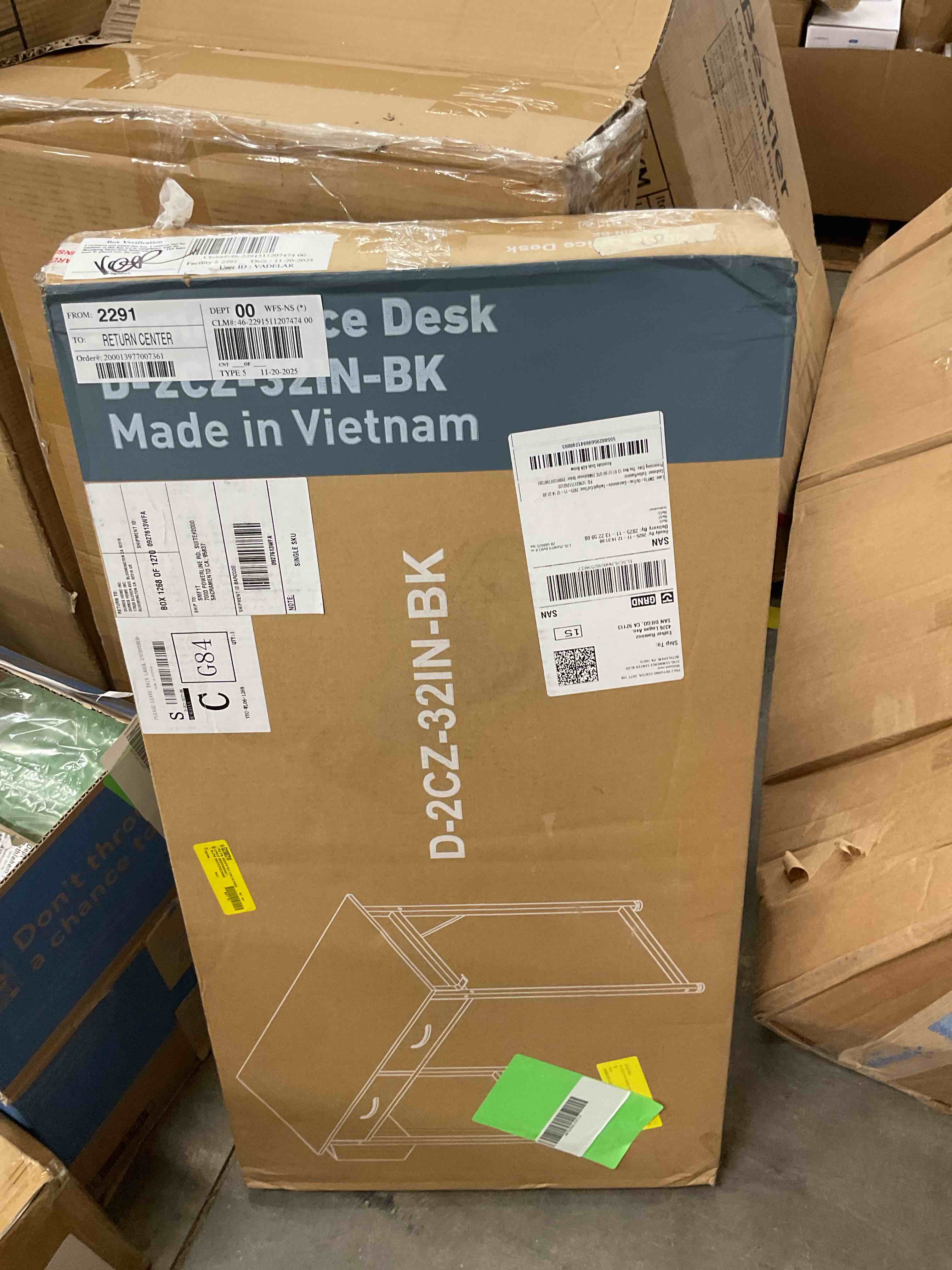 Condition photo showing New/Like New for CONCETTA 32 inch Small Desk with Fabric Drawers for Adult, Vanity Desk with Storage for Bedroom, Black