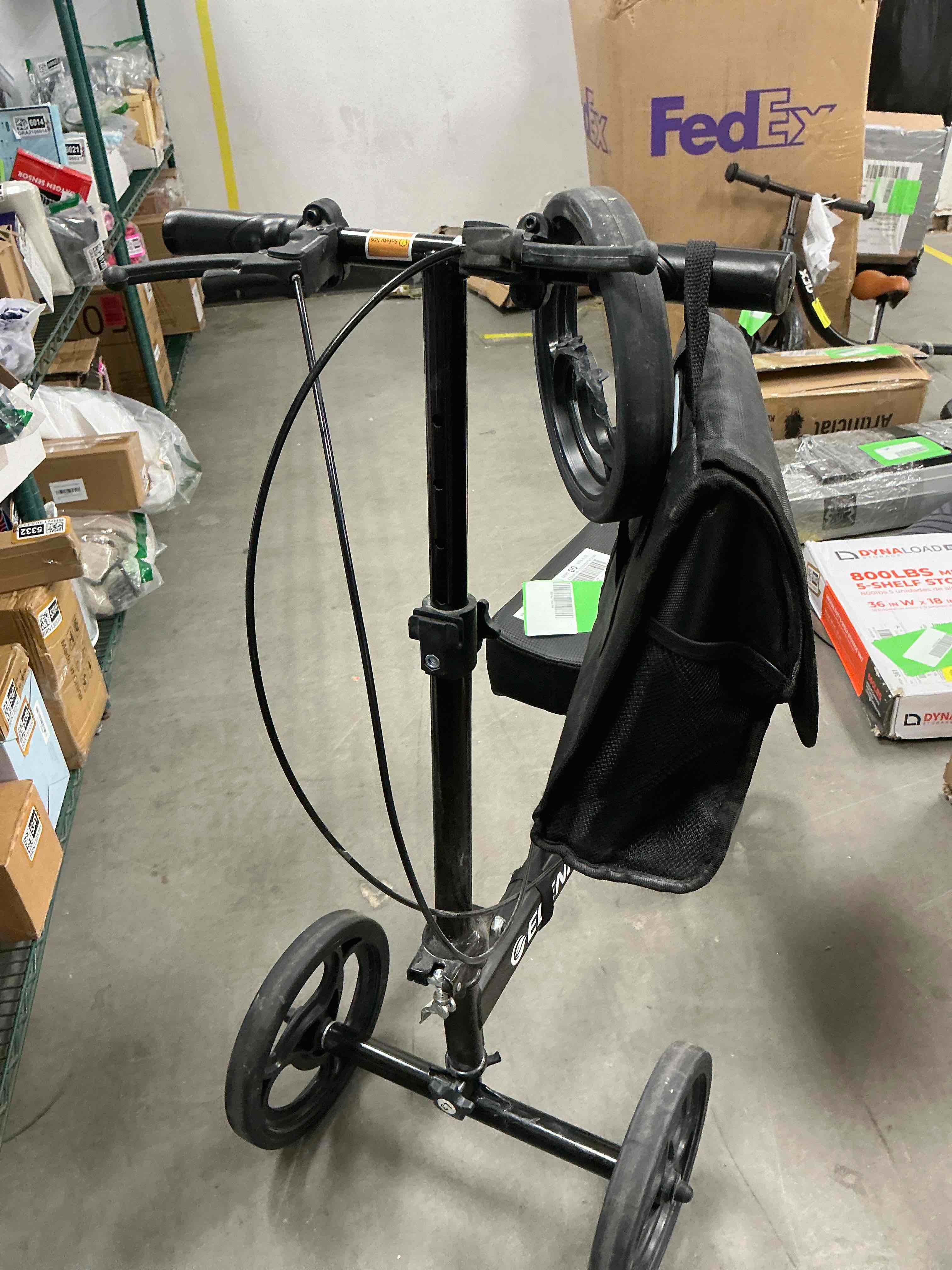 Condition photo showing As Is for Elenker Economy Knee Walker Steerable Medical Scooter Crutch Alternative Black