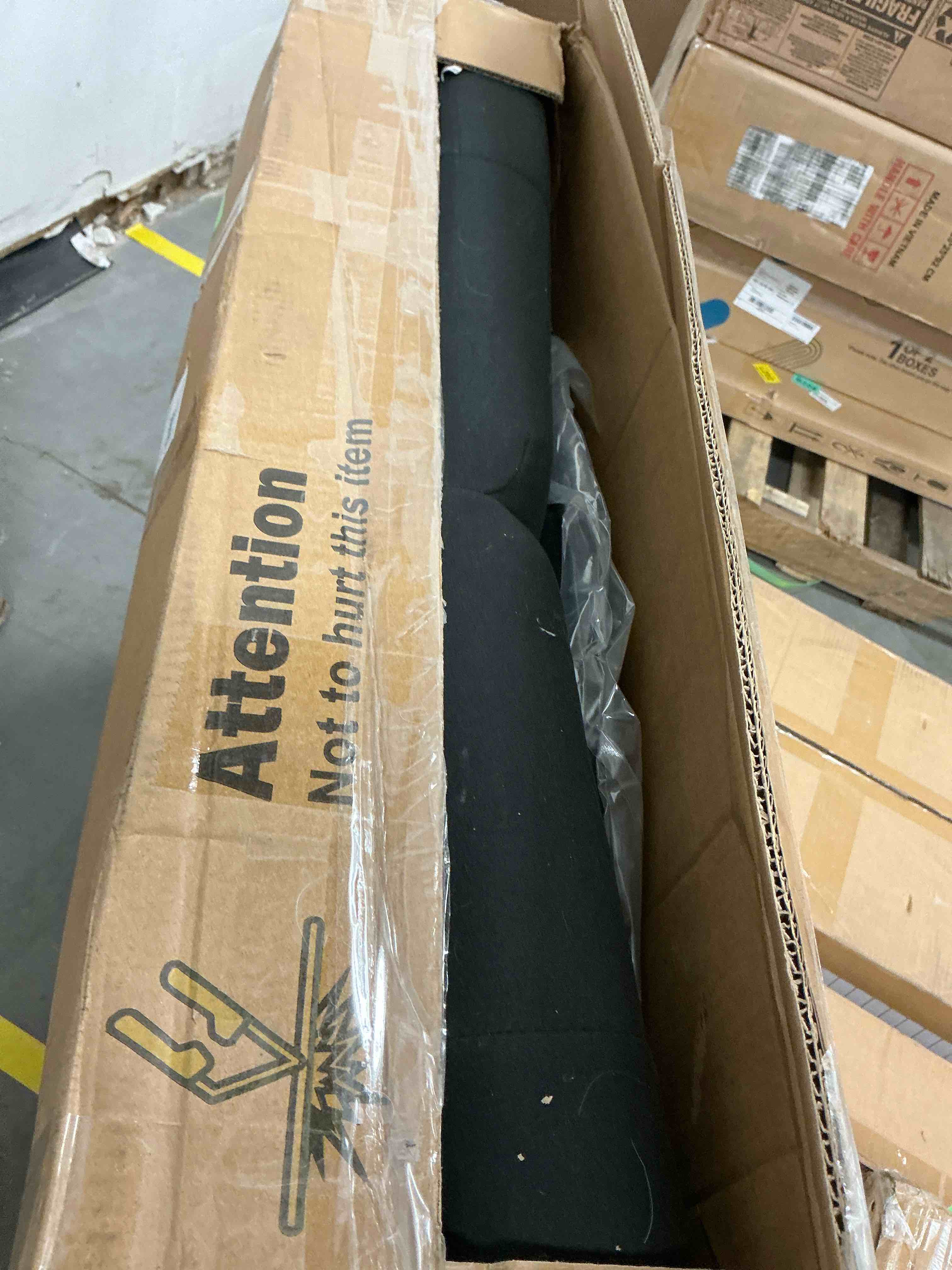 Condition photo showing Good Condition for COMHOMA Convertible Futon Sofa Bed 72? W Large Size Upholstered Futon Couch Fabric Sleeper Sofa,Black