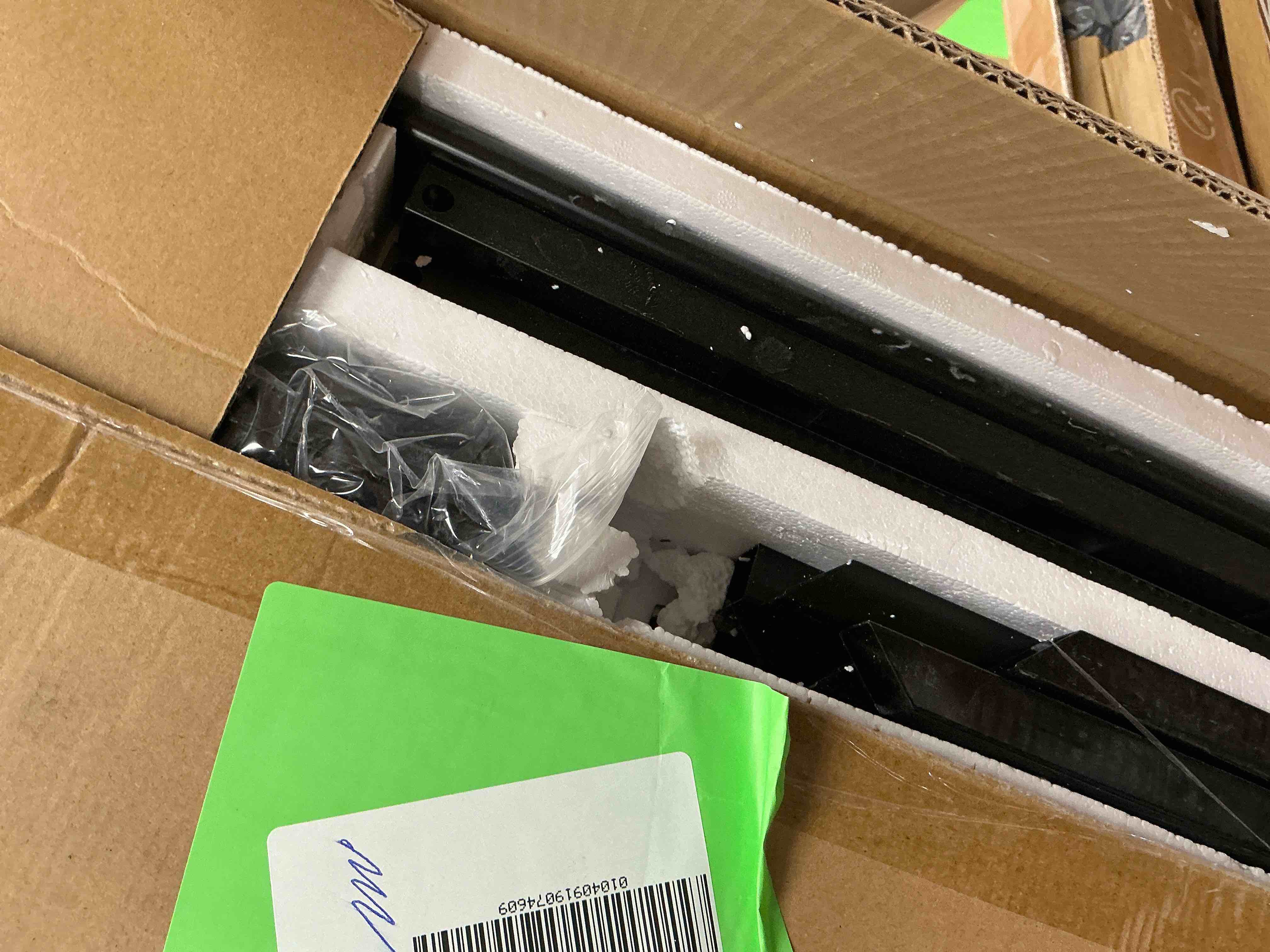 Condition photo showing New/Like New for Zimtown Outdoor Iron Handrail with Powder Coating for 3-4 Steps, Matte Black Finish