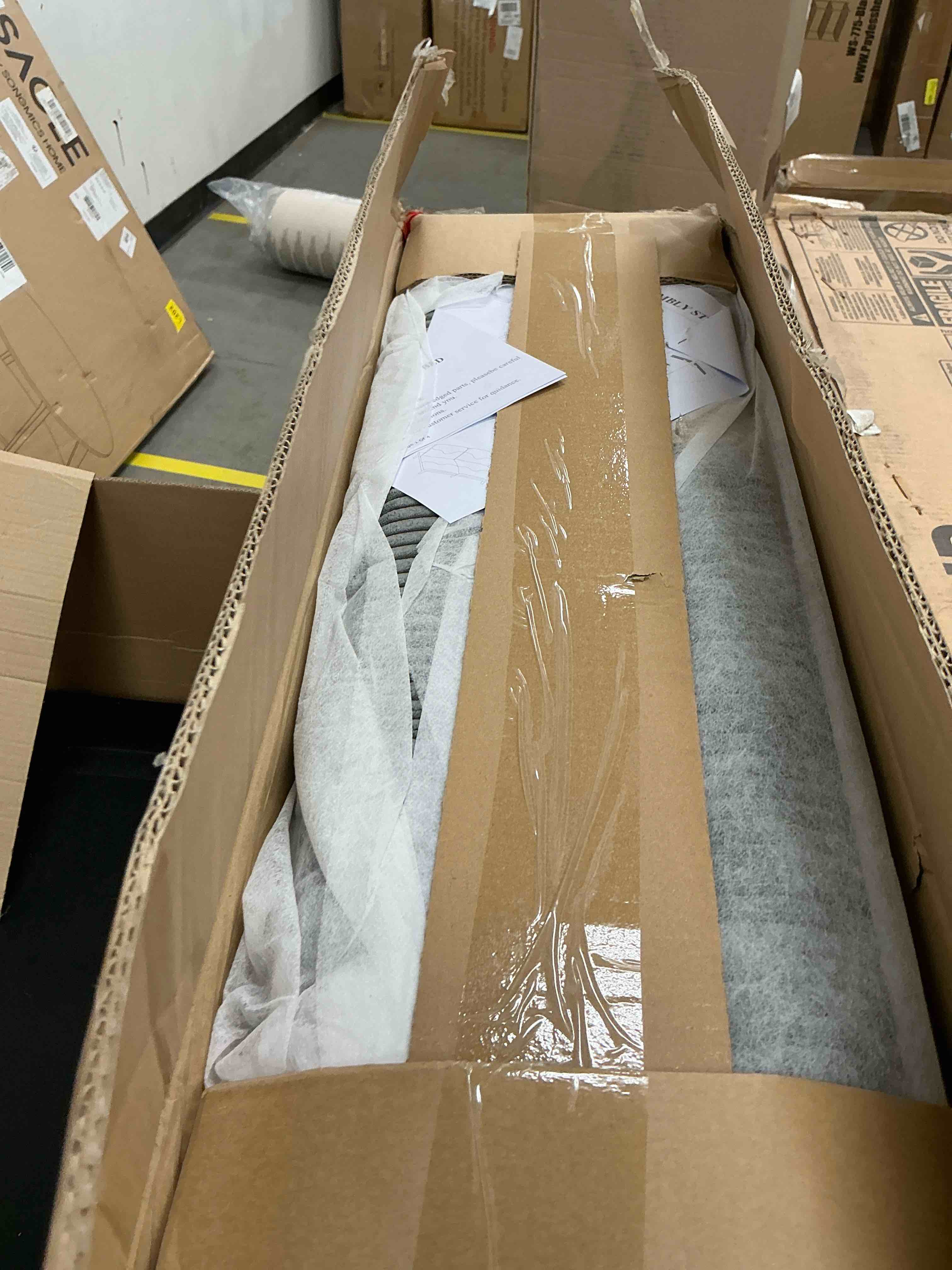 Condition photo showing New/Like New for NYBOPAVIS 69" Futon Convertible Sofa Bed, Corduroy Loveseat Sofa Couch for Small Space Gray