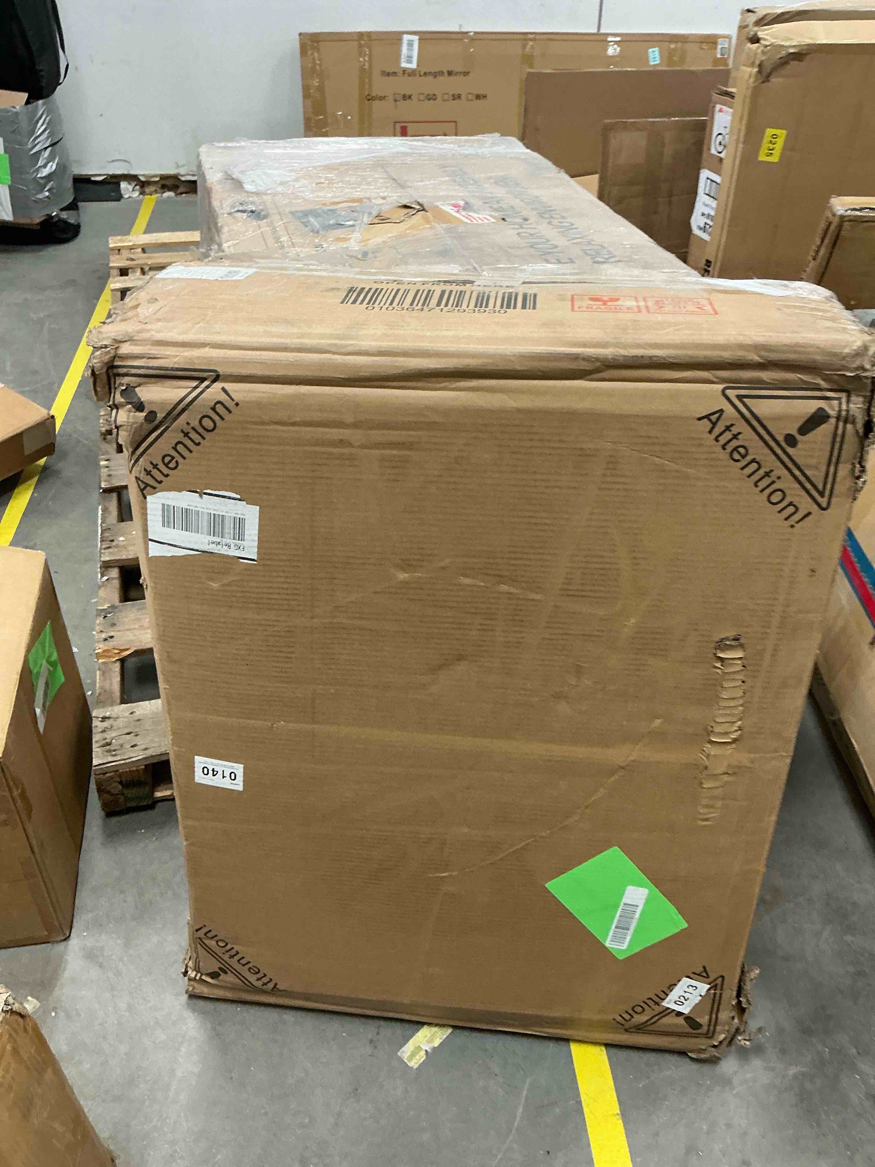 Condition photo showing Good Condition for Ktaxon Large Makeup Vanity with 7 Drawers, Flutted Vanity Table Set with Lighted Mirror, Get Ready with Me, White