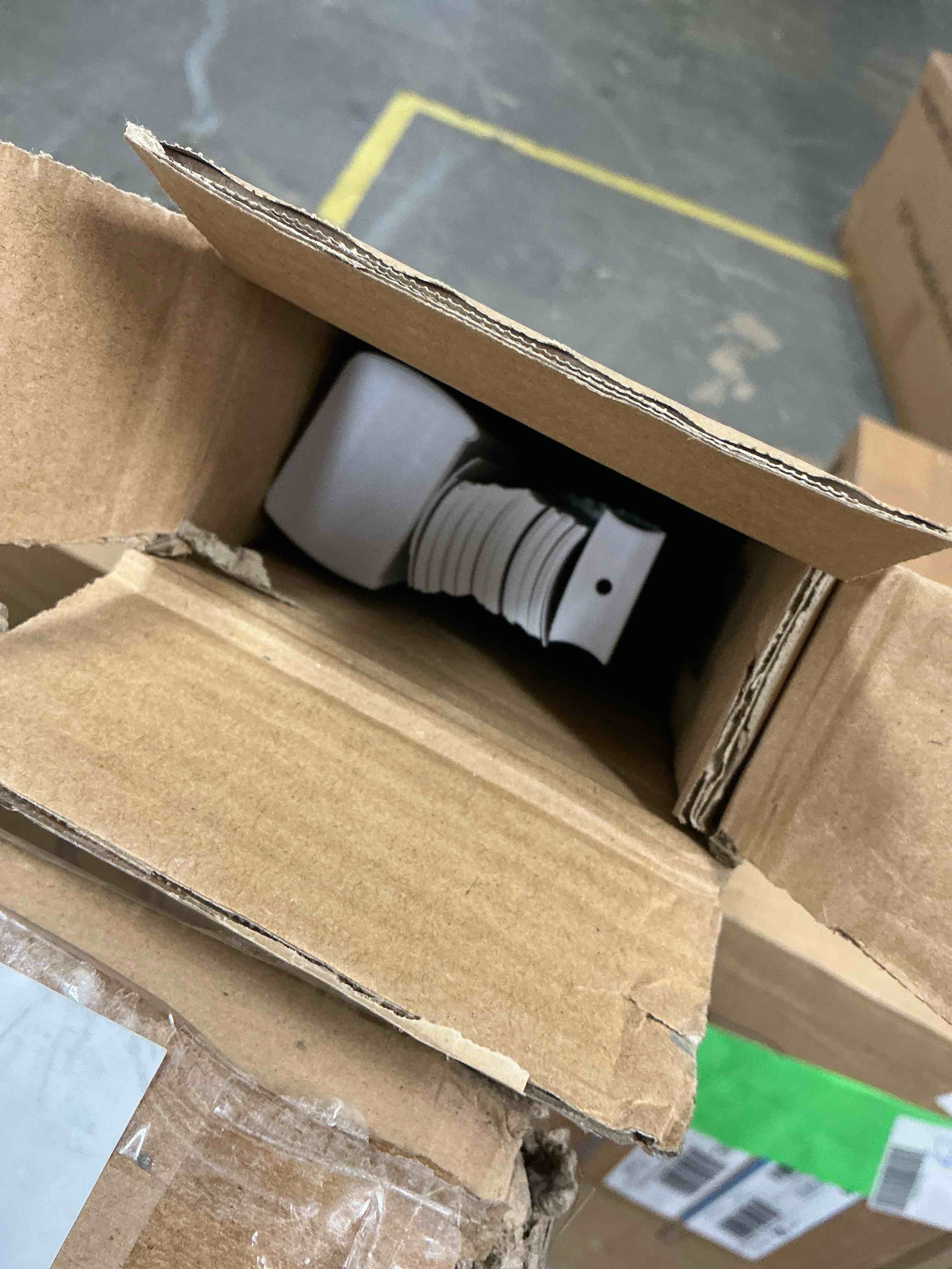 Condition photo showing Good Condition for Calyx Interiors Cordless White 1” Light Filtering Mini Blinds 38.5"W x 60"H Window Blinds for Home, Vinyl horizontal blinds for indoor windows