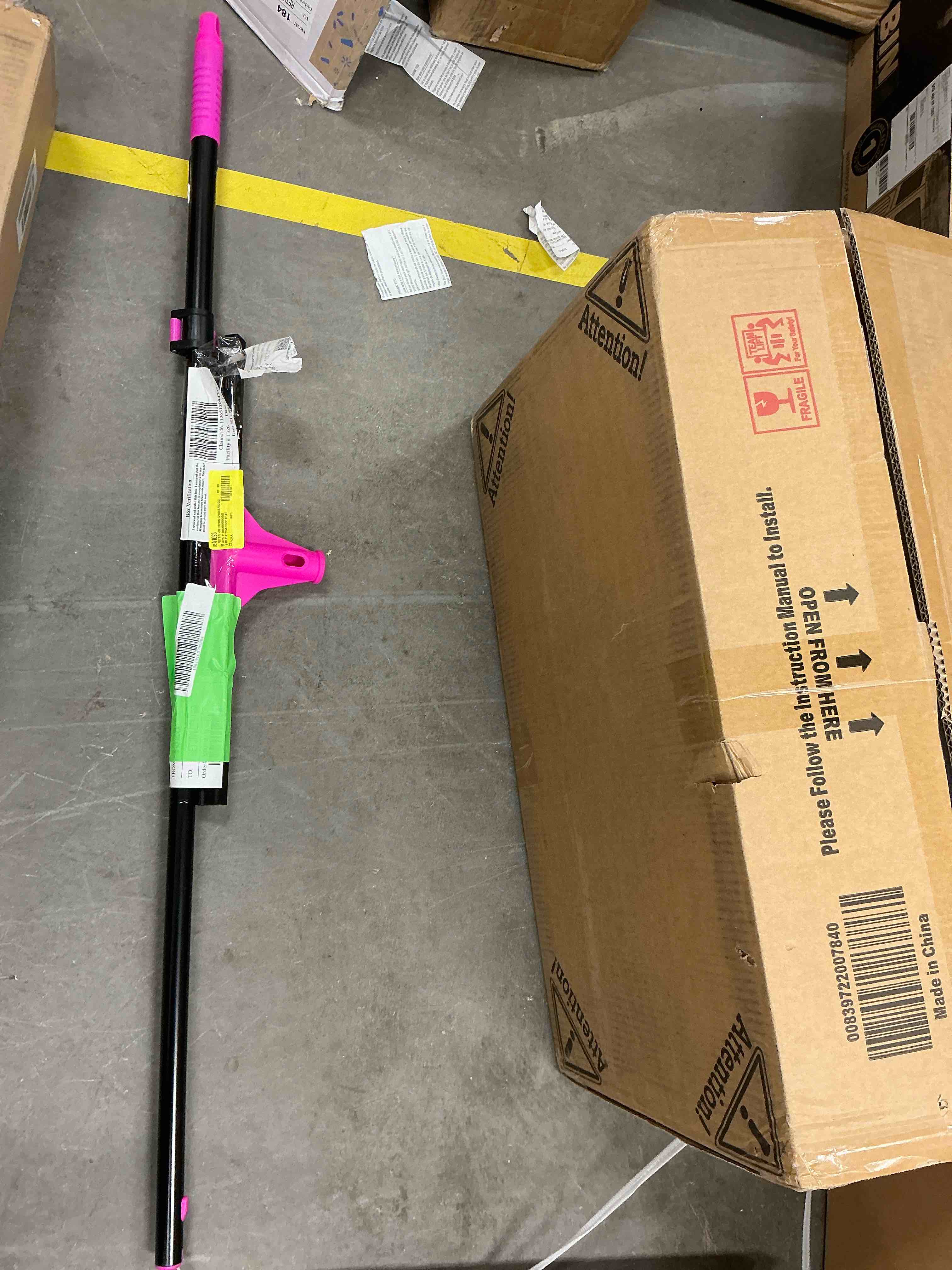 Condition photo showing Good Condition for TidyBliss Floor Squeegee Broom with 58.3 inches Long Handle for Garage (Rose Red)