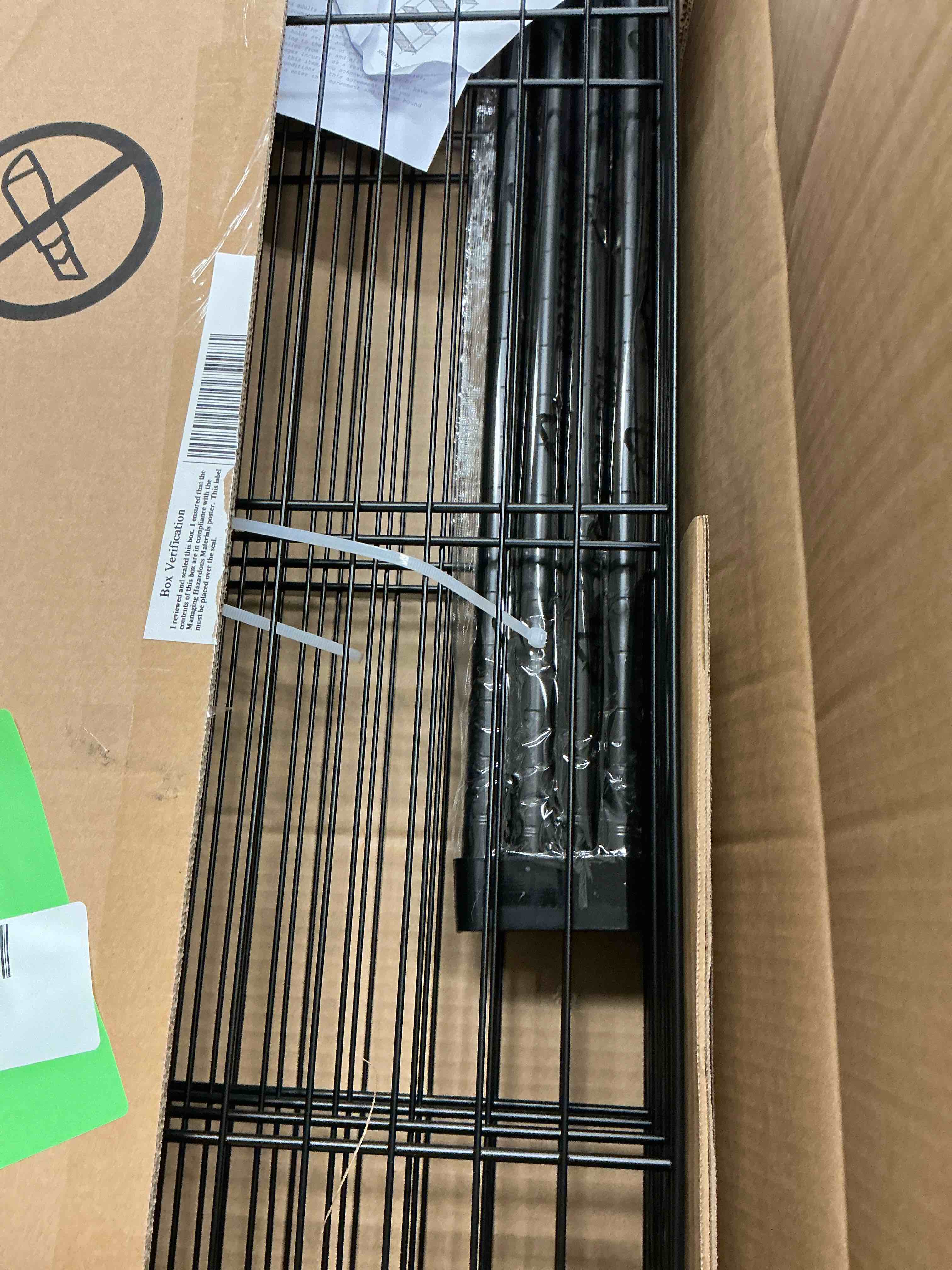 Condition photo showing New/Like New for BestOffice 4 Shelf Wire Shelving Unit Garage NSF Wire Shelf Metal Storage Shelves Heavy Duty Height Adjustable for 1000 lbs Capacity Black