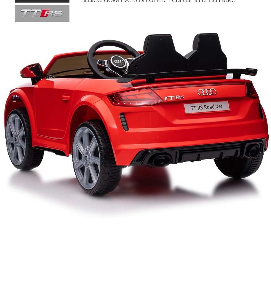 Hikiddo Electric Ride on Car for Kids, Licensed Audi 6V Ride on Toy for Toddlers Age 2-5 with Remote, Bluetooth - Red