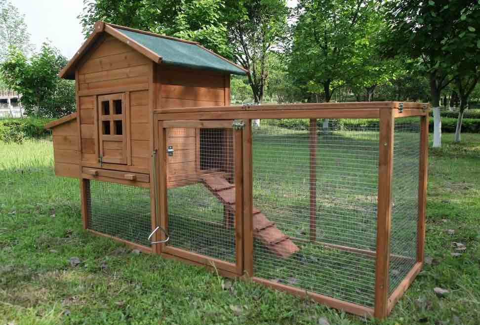 Outdoor Medium 80'' Wooden Chicken Coop Nest Box Hen House Poultry Cage Pet Hutch Garden