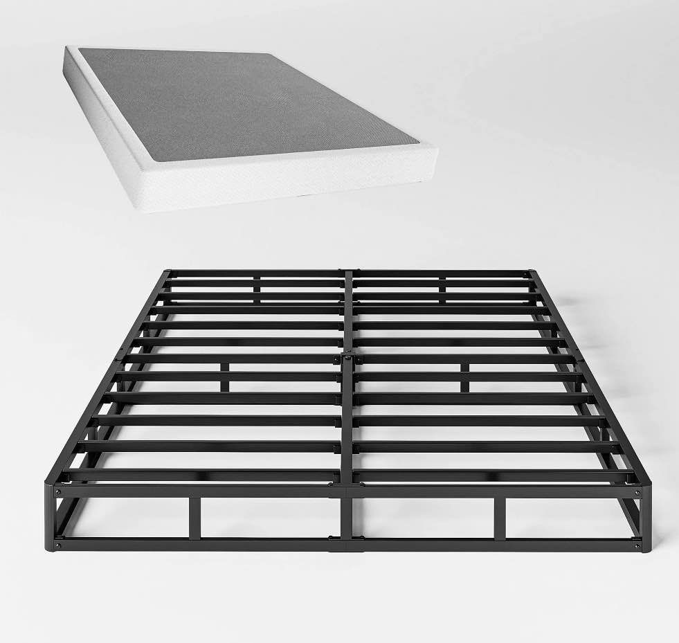 qftime 5" metal king box spring, mattress foundation, heavy-duty, easy assembly