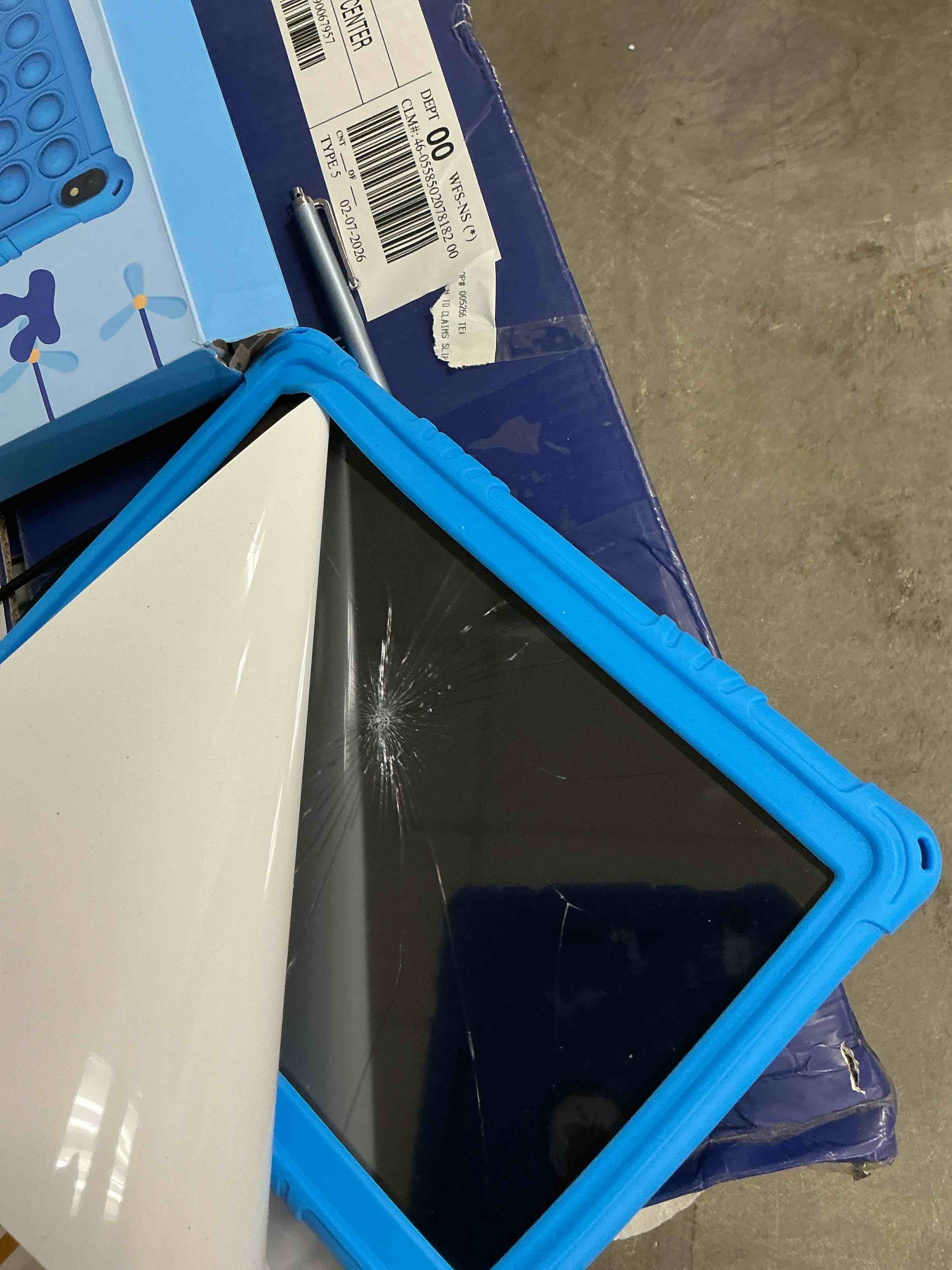 Condition photo showing As Is for Peicheng Tablet for Kids, 10" Android 15 Kids Tablet with EVA Case, Parental Control Pre-Installed Education Apps, 6(2+4)GB RAM 32GB Storage 6000mAh WiFi 6, Front 2MP+Back 8MP Dual Cameras - Blue