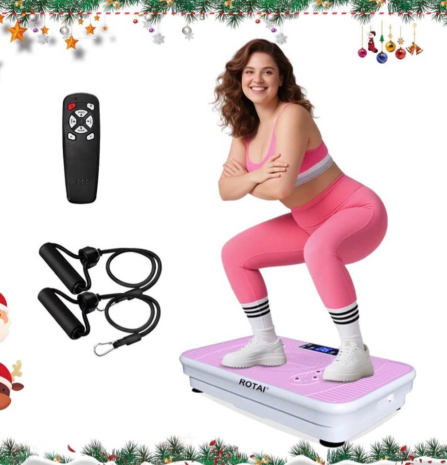 bef vibrating plate exercise machine with led display, 199 adjustable speeds power, 300 lbs 150 watts, shake board sport gym for women and men, pink