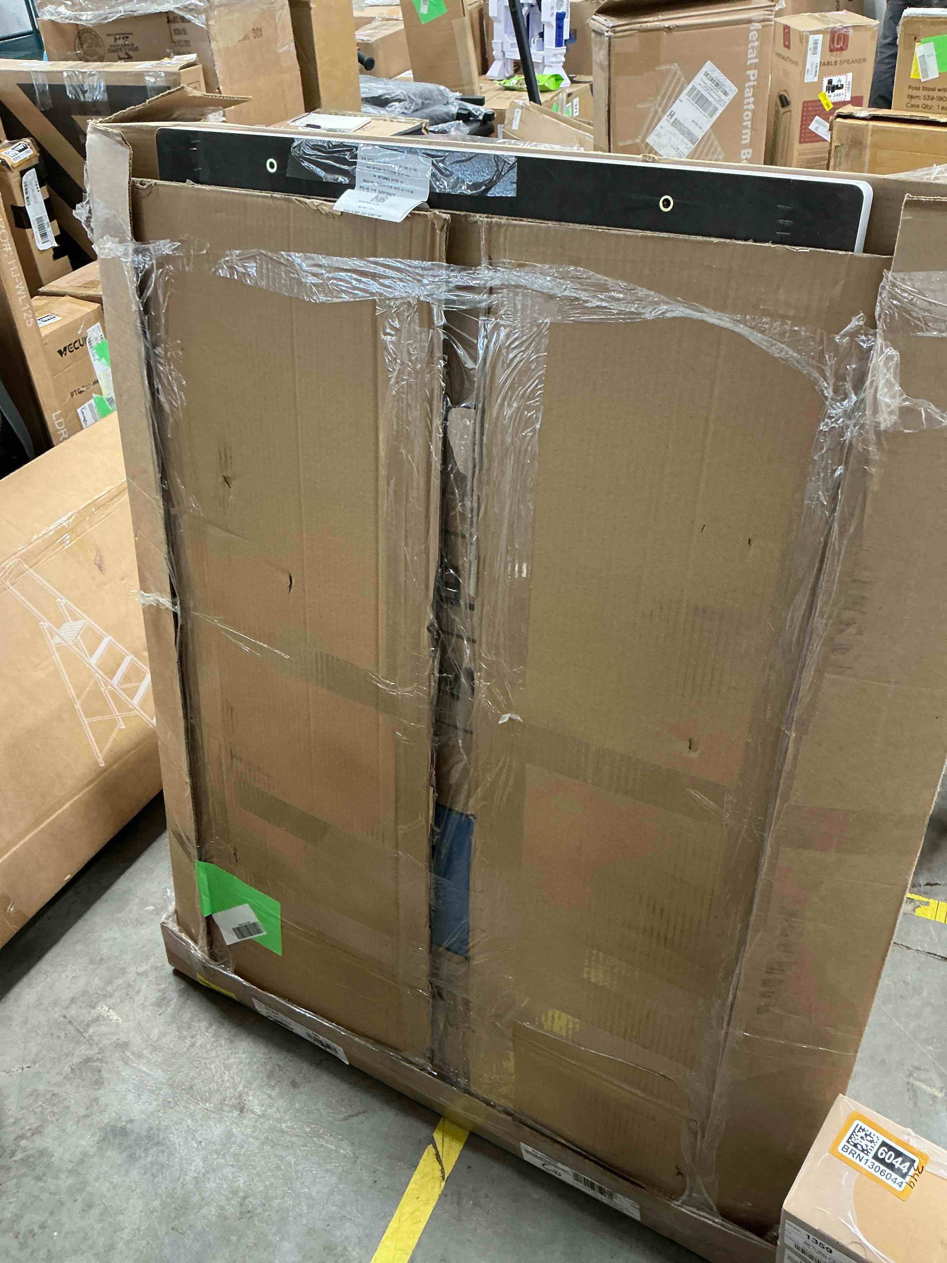 Condition photo showing As Is for Baxluxe 4-Person Dining Table Set for 4, 5 Pieces Faux Marble Kitchen Table and Chairs Set, Rectangle Dining Table with 4 Tufted Velvet Dining Chairs, Modern Dinette Set for Breakfast Nook, Gray