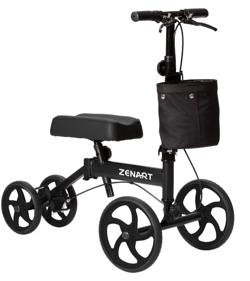 zenart economy knee scooter foldable walker for foot surgery adult crutch alternative