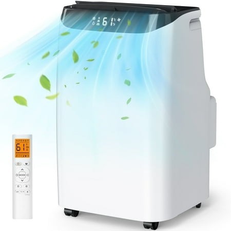 fosawd 12000 btu portable air conditioner cools up to 500 sq. ft 3-in-1 ac dehumidifier fan