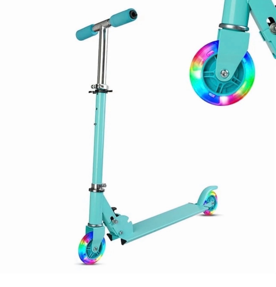 scooters for kids kick scooters adjustable height handlebars foldable with light-up wheels for boys and girls 3,4 years and up