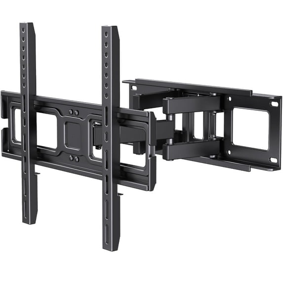mountftv full motion tv wall mount for 26-65 inch tvs holds up to 110 lbs swivels tilts extension leveling  max 400 x 400mm  fits 8 /12/16  wood stud