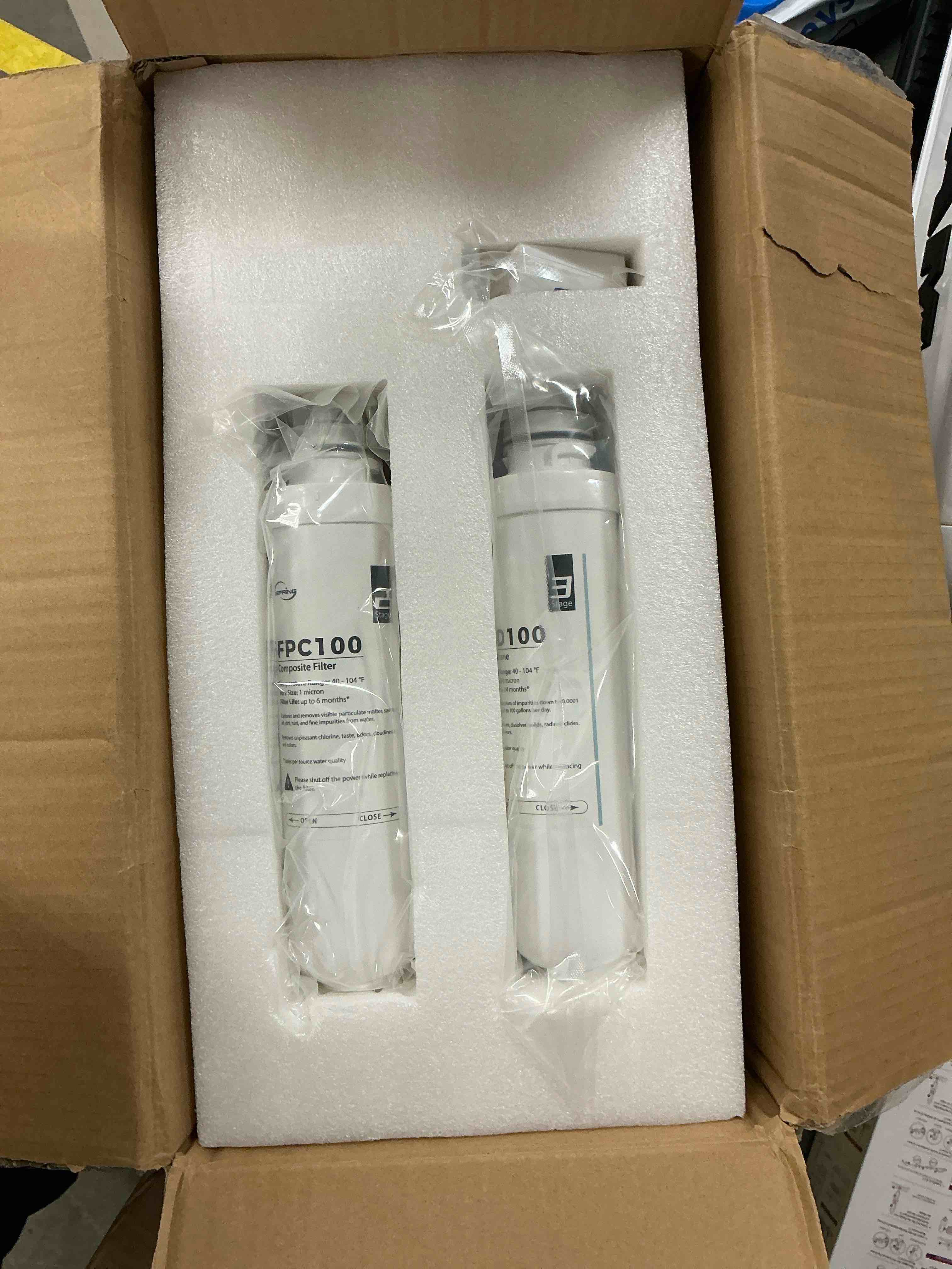 Condition photo showing New/Like New for iSpring RCD100 5-Stage Countertop Portable  Reverse Osmosis System  100 GPD  Instant Hot  Plug and Play