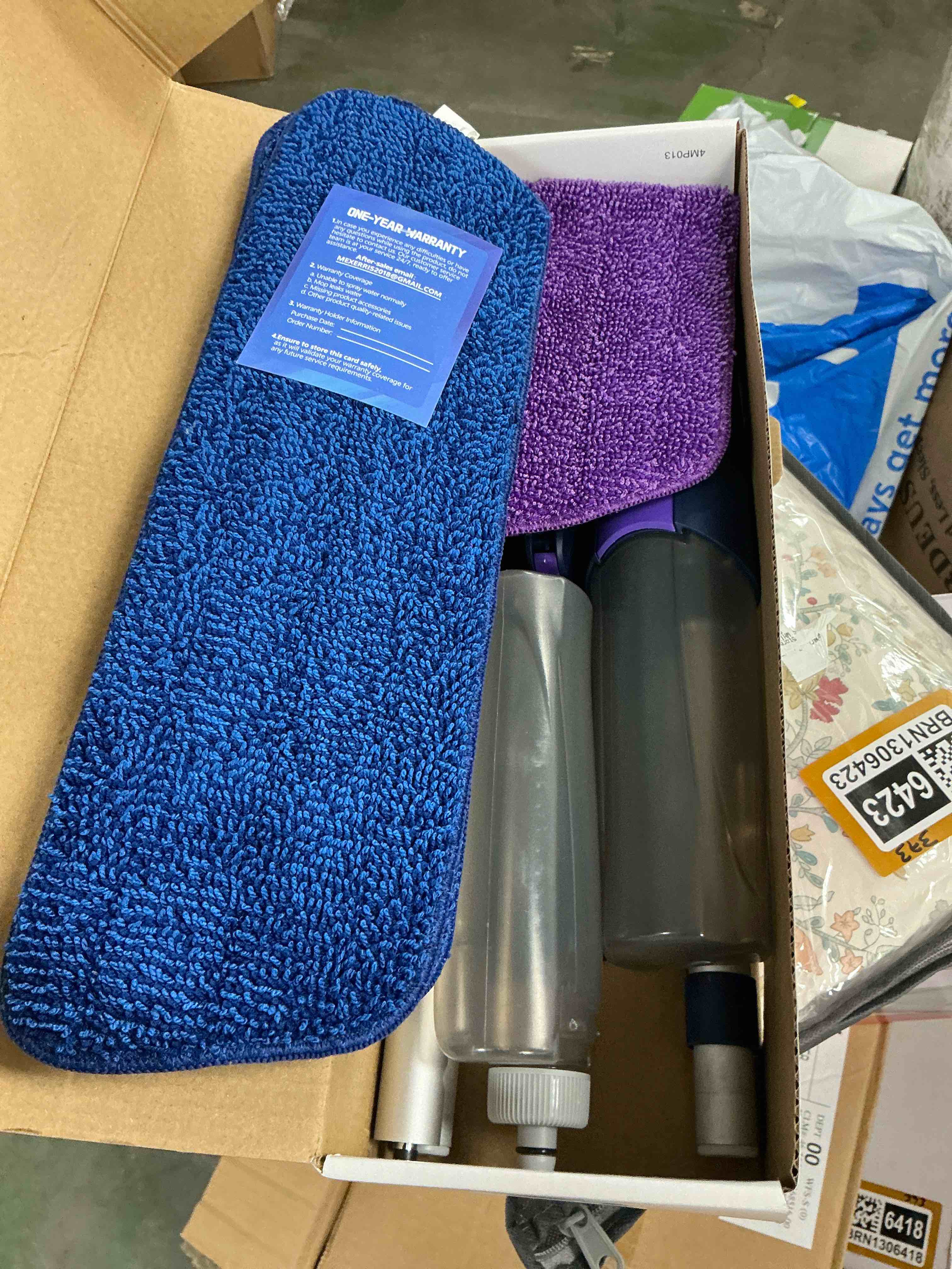 Condition photo showing New/Like New for SUGARDAY Spray Mop for Floor Cleaning Wet Dry Mop with 2 Refillable Bottle 4 Washable Pads