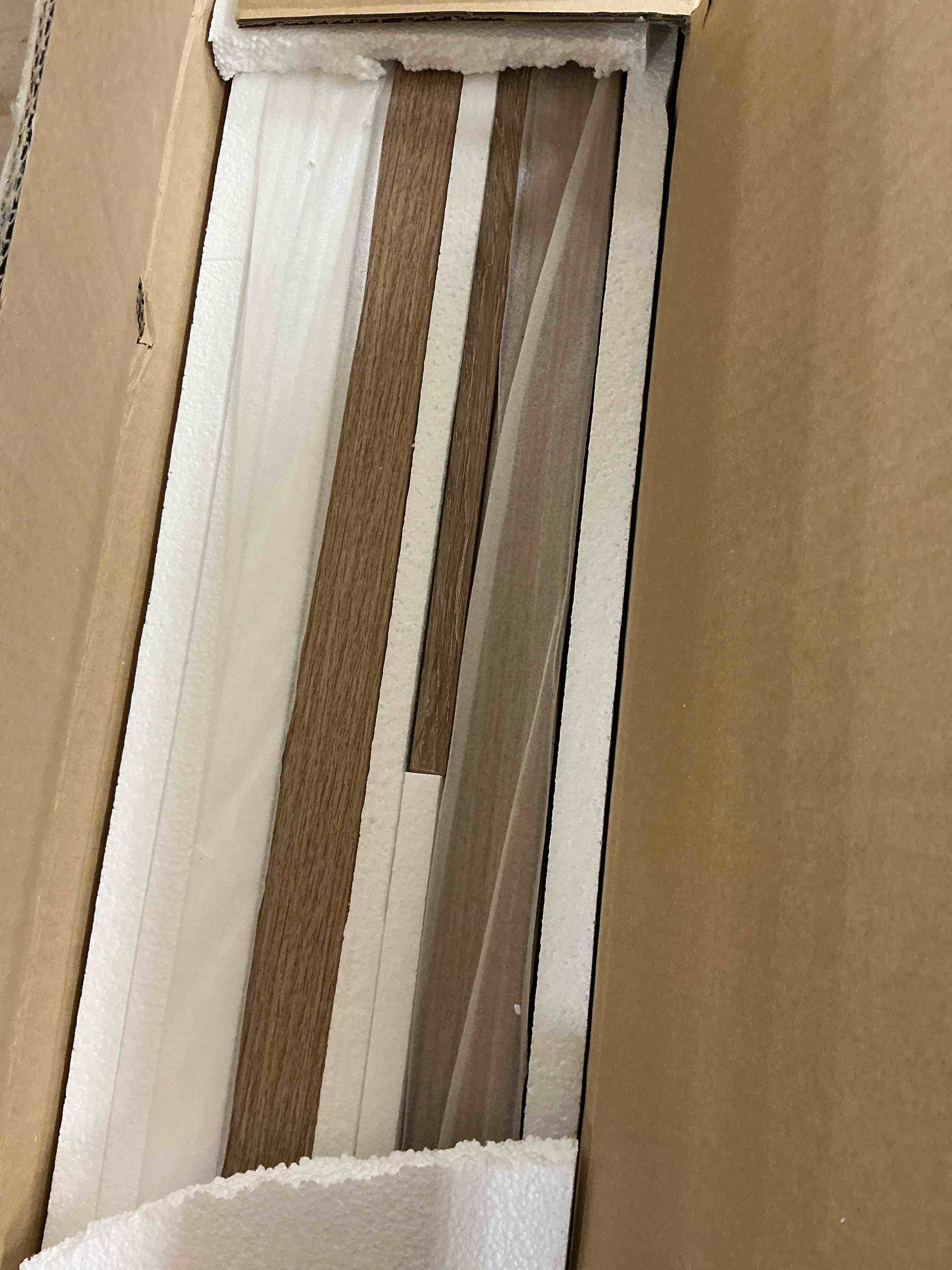 Condition photo showing New/Like New for SICOTAS 61.5"W Rattan TV Stand with 4 Doors– Large Boho TV Cabinet Media Console with Adjustable Shelves & 4 Rattan Doors for 45/50/55/60/65 Inch Television , Reclaimed Light Oak