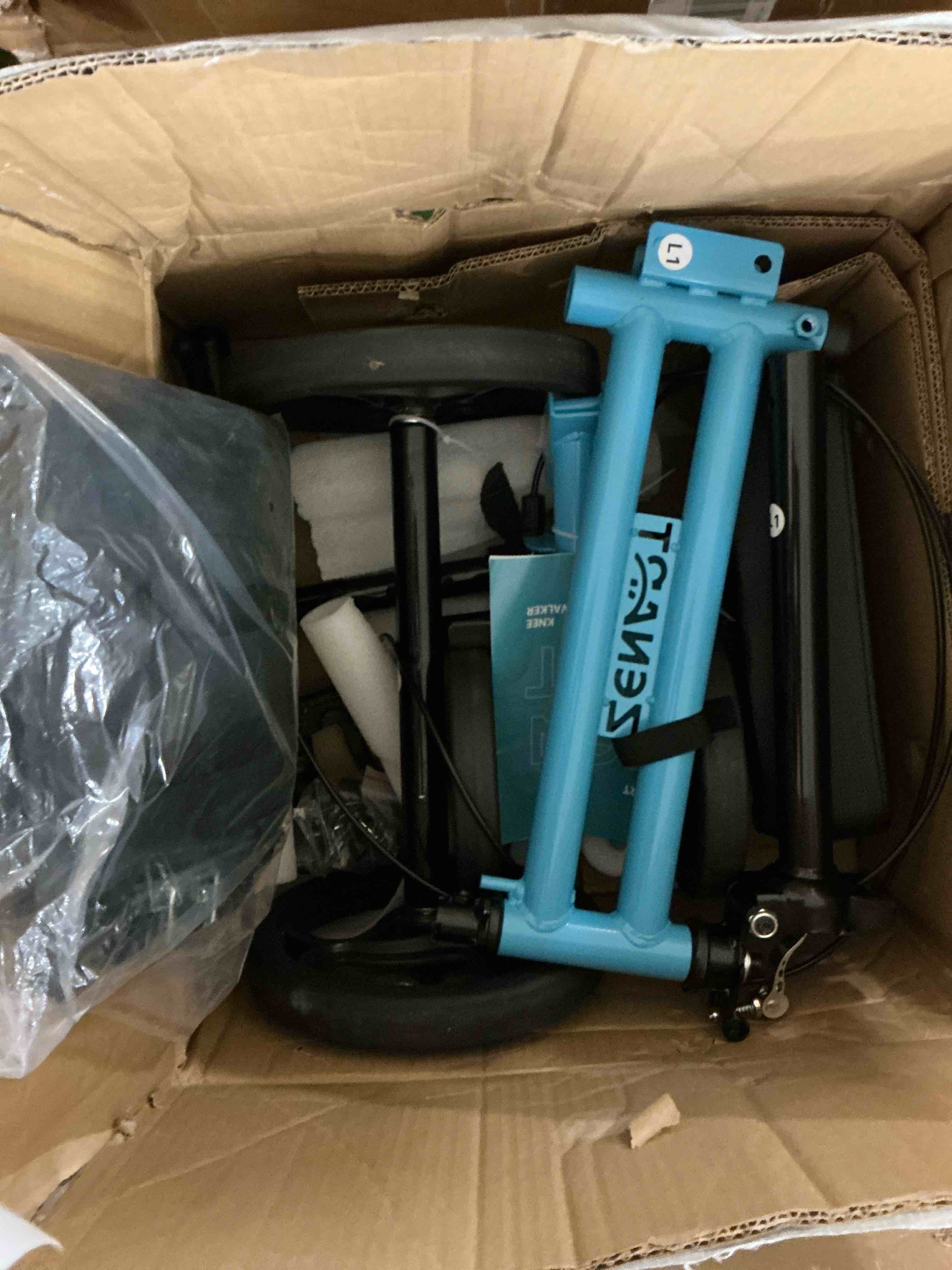 Condition photo showing Good Condition for ZENART Economy Knee Scooter Foldable Walker for Foot Surgery Adult Crutch Alternative, Sky Blue