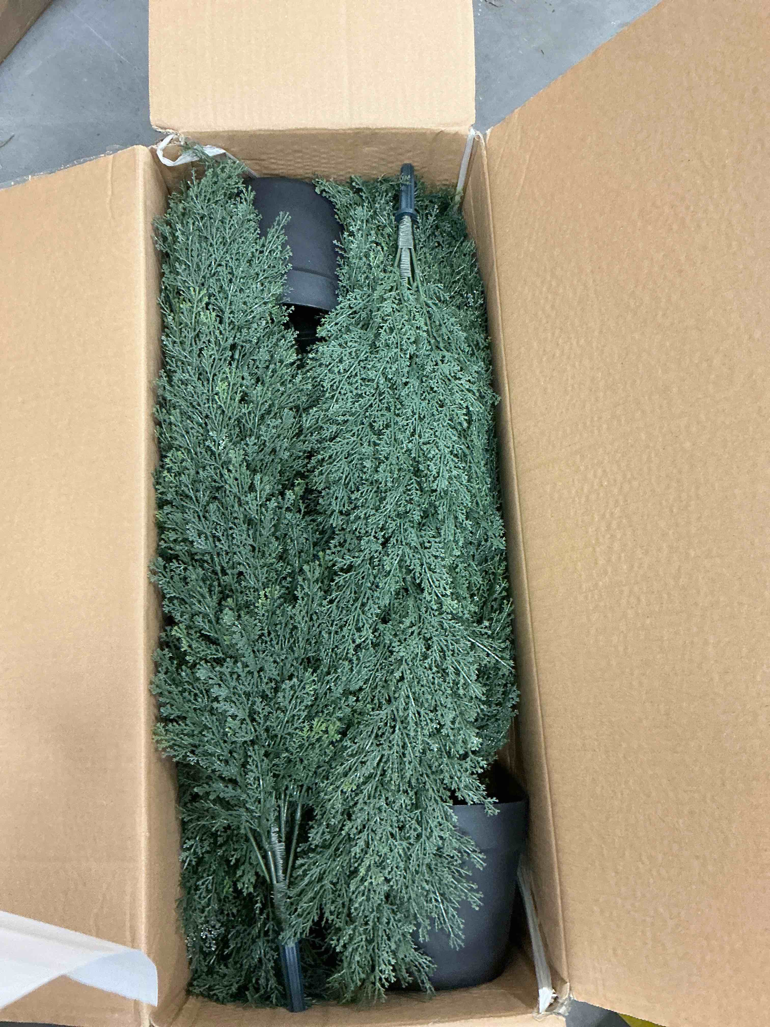 Condition photo showing Good Condition for Dr. Planzen Artificial Cedar Tree 4 Ft Artificial Cedar Topiary Trees For Outdoors Potted Fake Cypress Trees Faux Evergreen Plants For Home Porch Decor