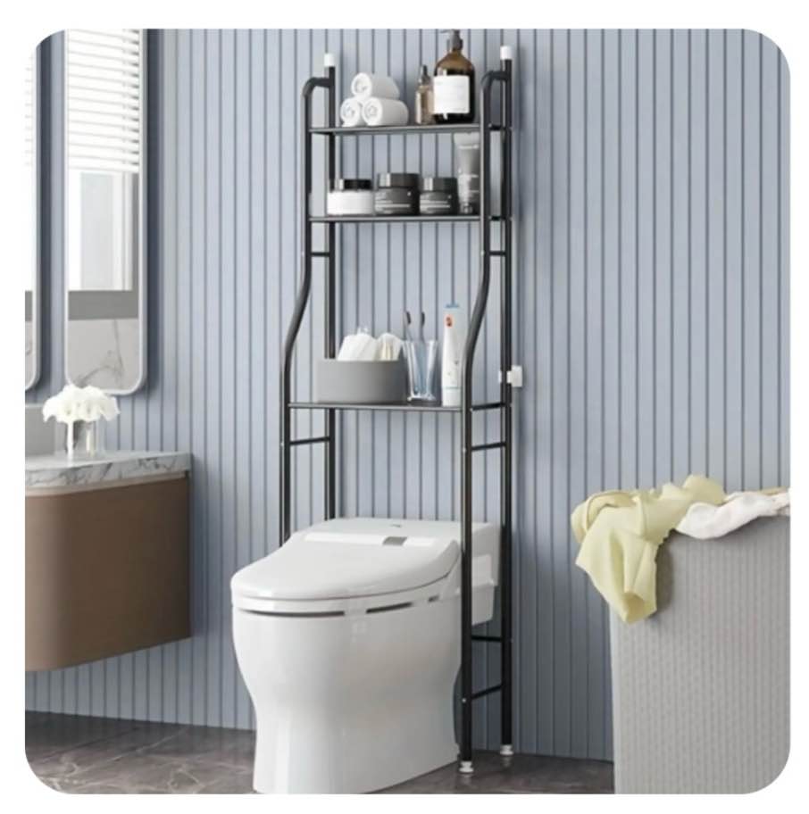 Condition photo showing New/Like New for Elemore Home Freestanding Bathroom Organizer, 1-Shelf, Black