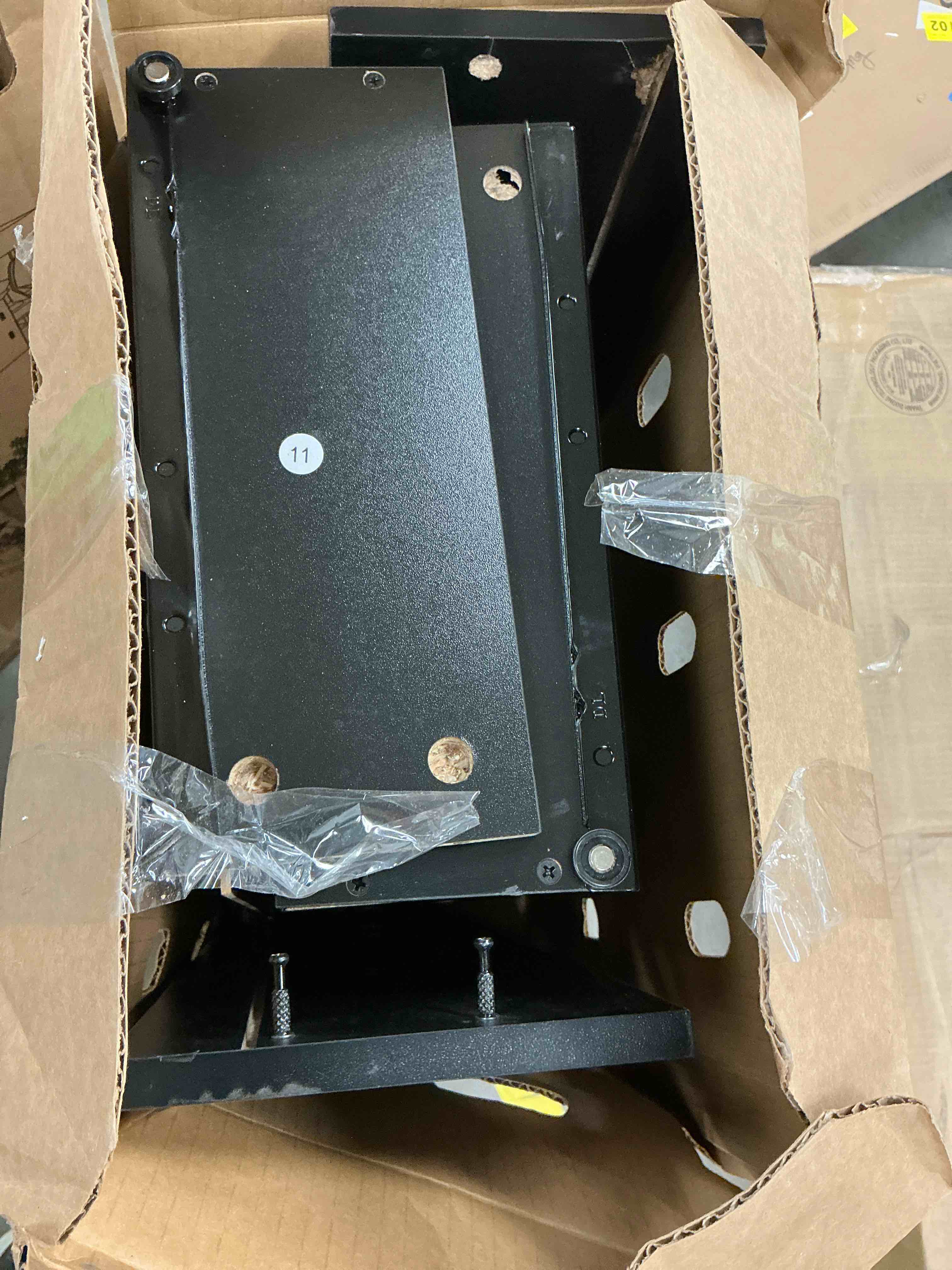 Condition photo showing As Is for Homall 6 Drawer Wood Dresser Furniture, Double Tier Storage Cabinet for Bedroom & Living Room,Black Finish