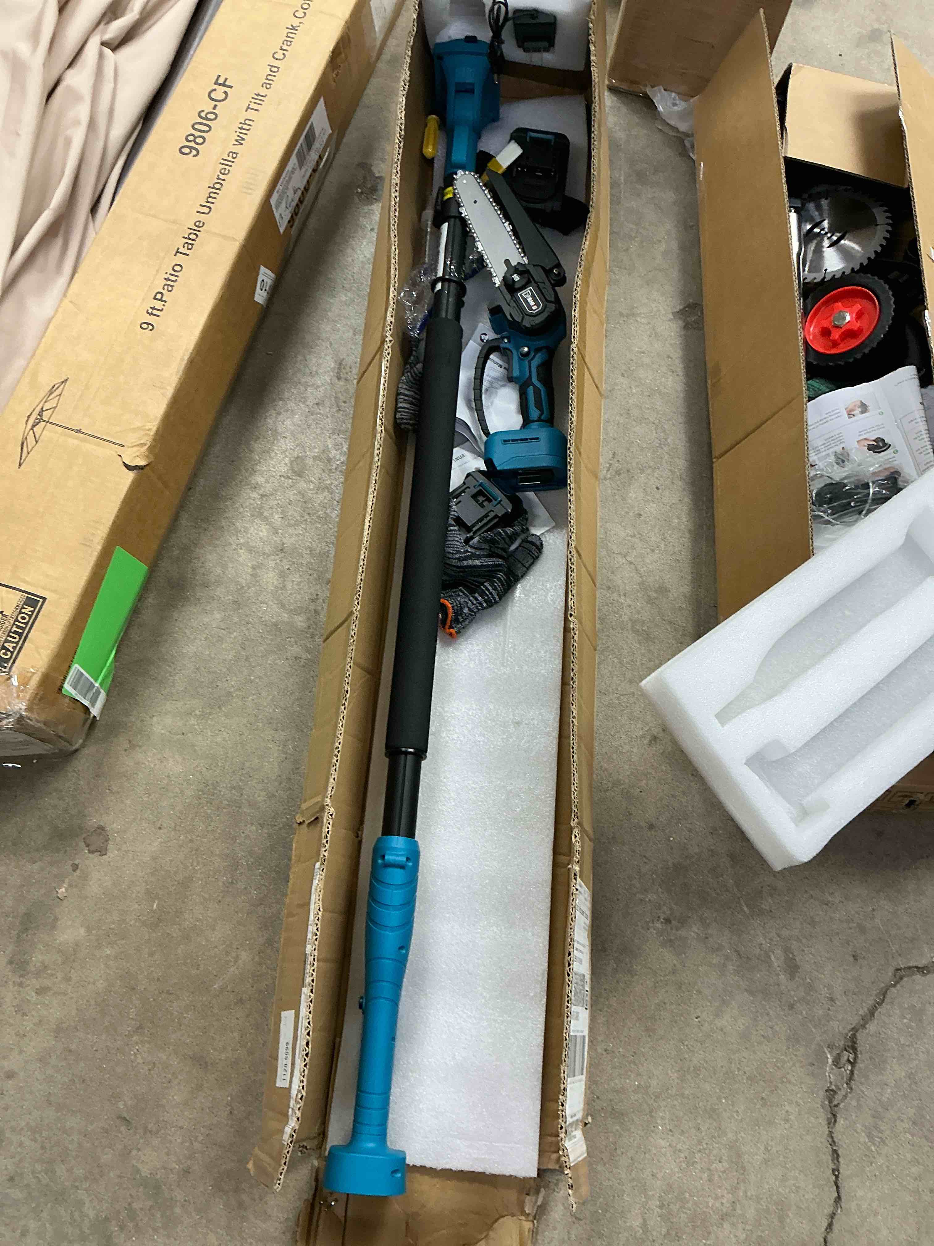 Condition photo showing Good Condition for HOTREE 2 in 1 Cordless Pole Saw, 6-inch Pole Chainsaw Mini Handheld Chainsaw, 15 ft Extension Pole Saw for Effortless Tree Trimming