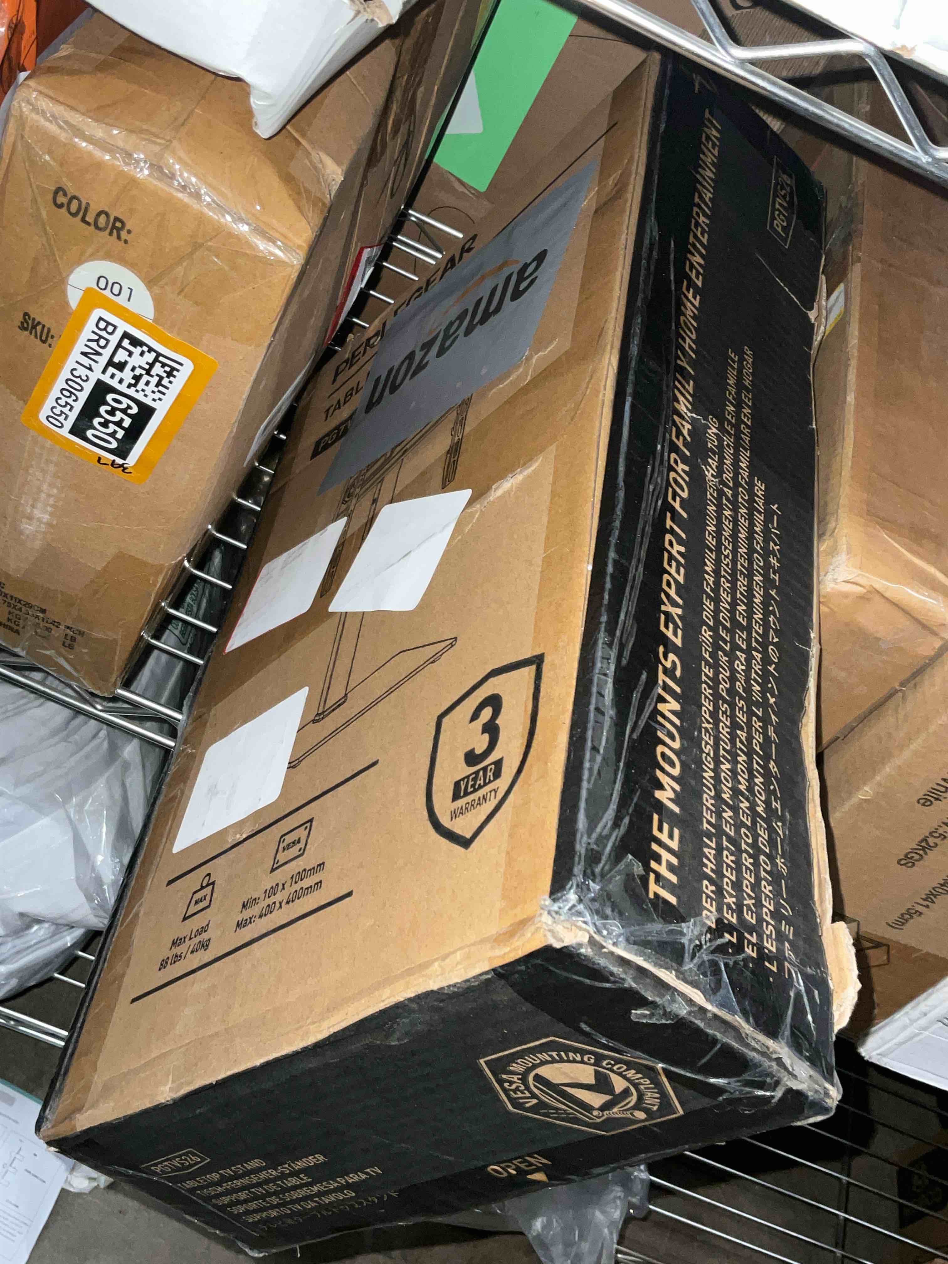 Condition photo showing Good Condition for Perlegear Universal Swivel TV Stand Base for 32–70 inch TVs, Height Adjustable Table Top TV Stand Mount with Tilt, Tempered Glass Base, Holds up to 88 lbs, Max VESA 400x400mm, PGTVS26 Upgraded without Power Outlet