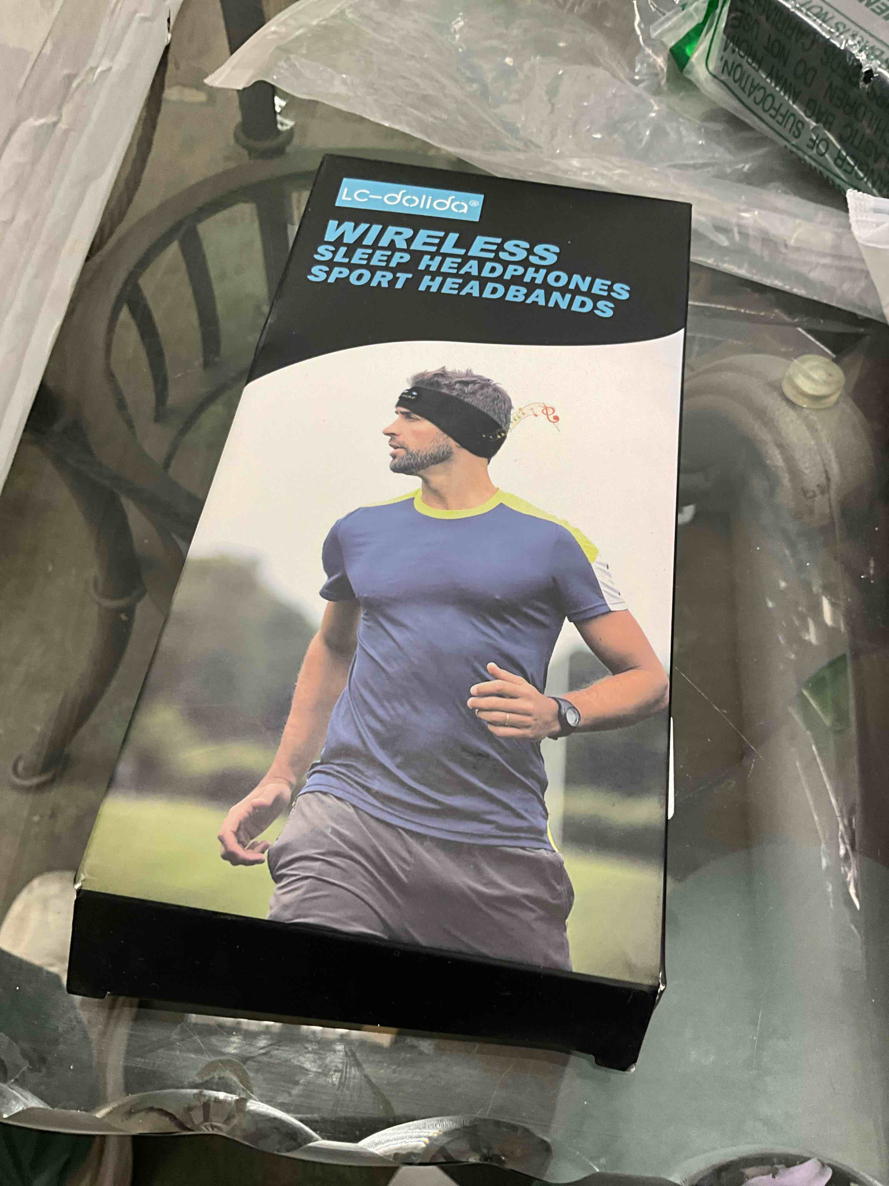 Condition photo showing Good Condition for LC-dolida Sleep Headphones Headband Bluetooth 5.4, Sports Headband Earphones Wireless with Speaker Microphone USB C for Women Sleeping Gift Workout Jogging Yoga Insomnia Travel Meditation, Butterfly Artistic Butterfly
